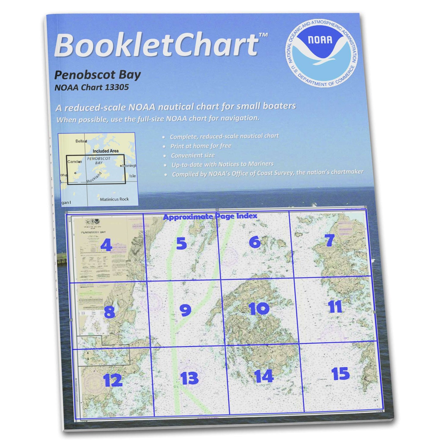 Paradise Clay CB13305 HISTORICAL NOAA Booklet Chart Penobscot Bay;Carvers Harbor and Approaches