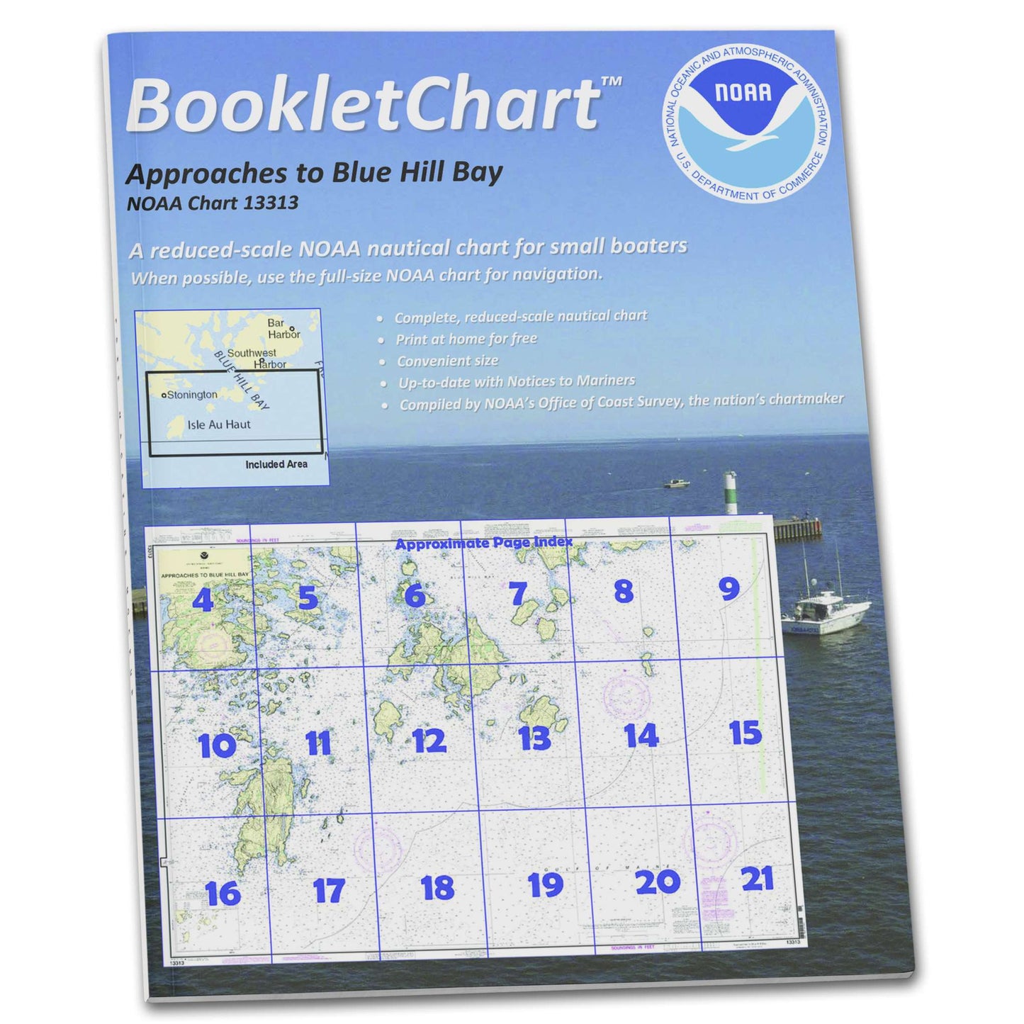 Paradise Clay CB13313 HISTORICAL NOAA Booklet Chart Approaches to Blue Hill Bay