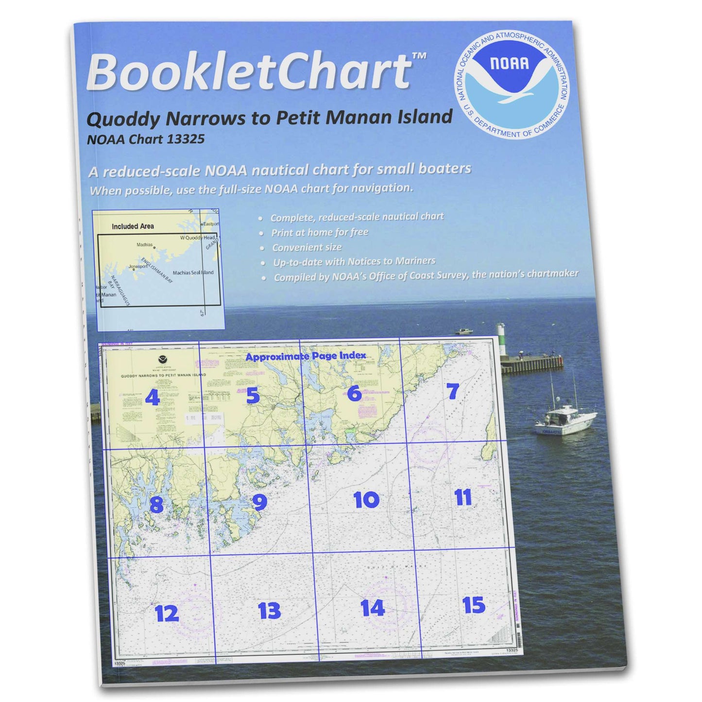 Paradise Clay CB13325 HISTORICAL NOAA Booklet Chart Quoddy Narrows to Petit Manan lsland