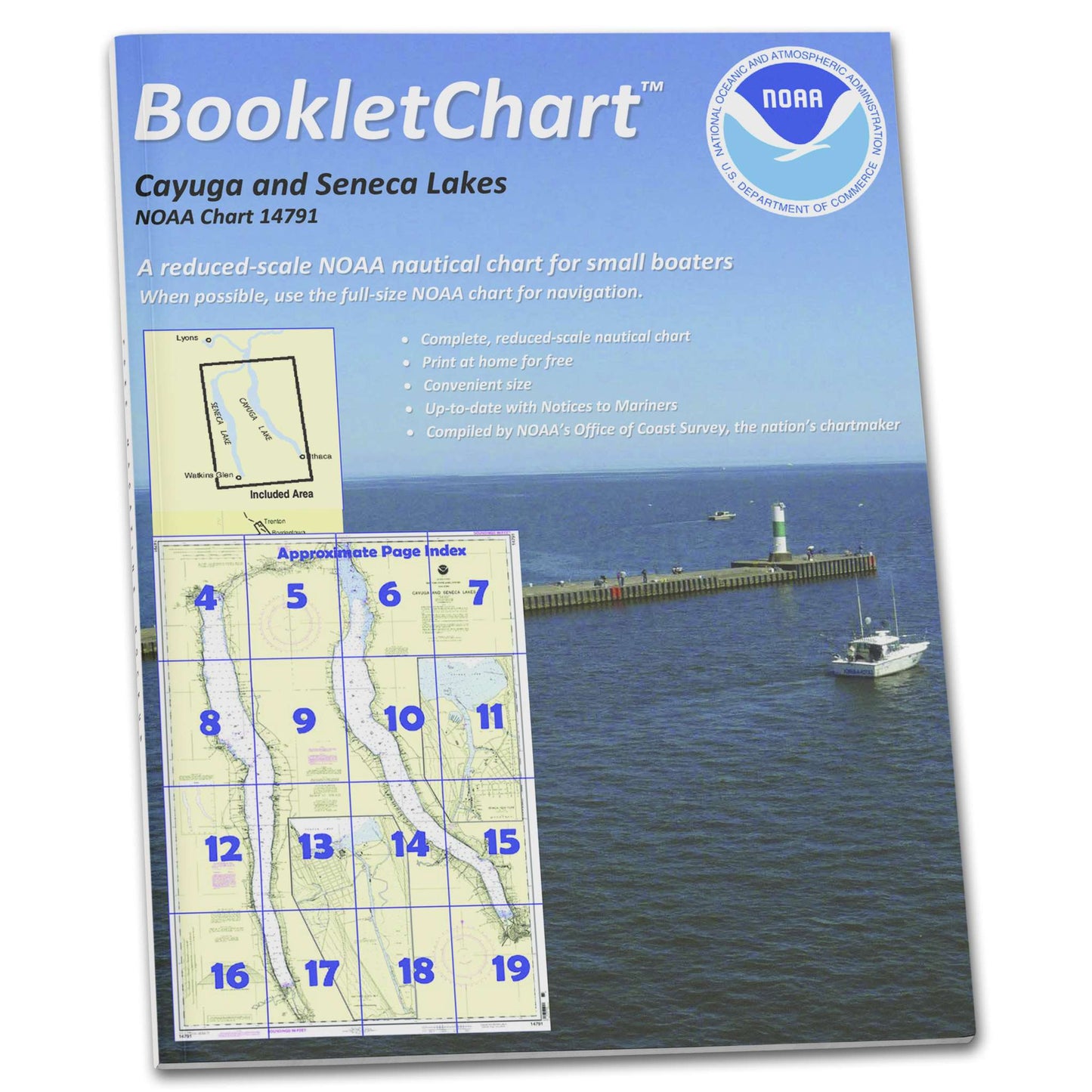 Paradise Clay CB14791 HISTORICAL NOAA Booklet Chart Cayuga and Seneca Lakes;Watkins Glen;Ithaca