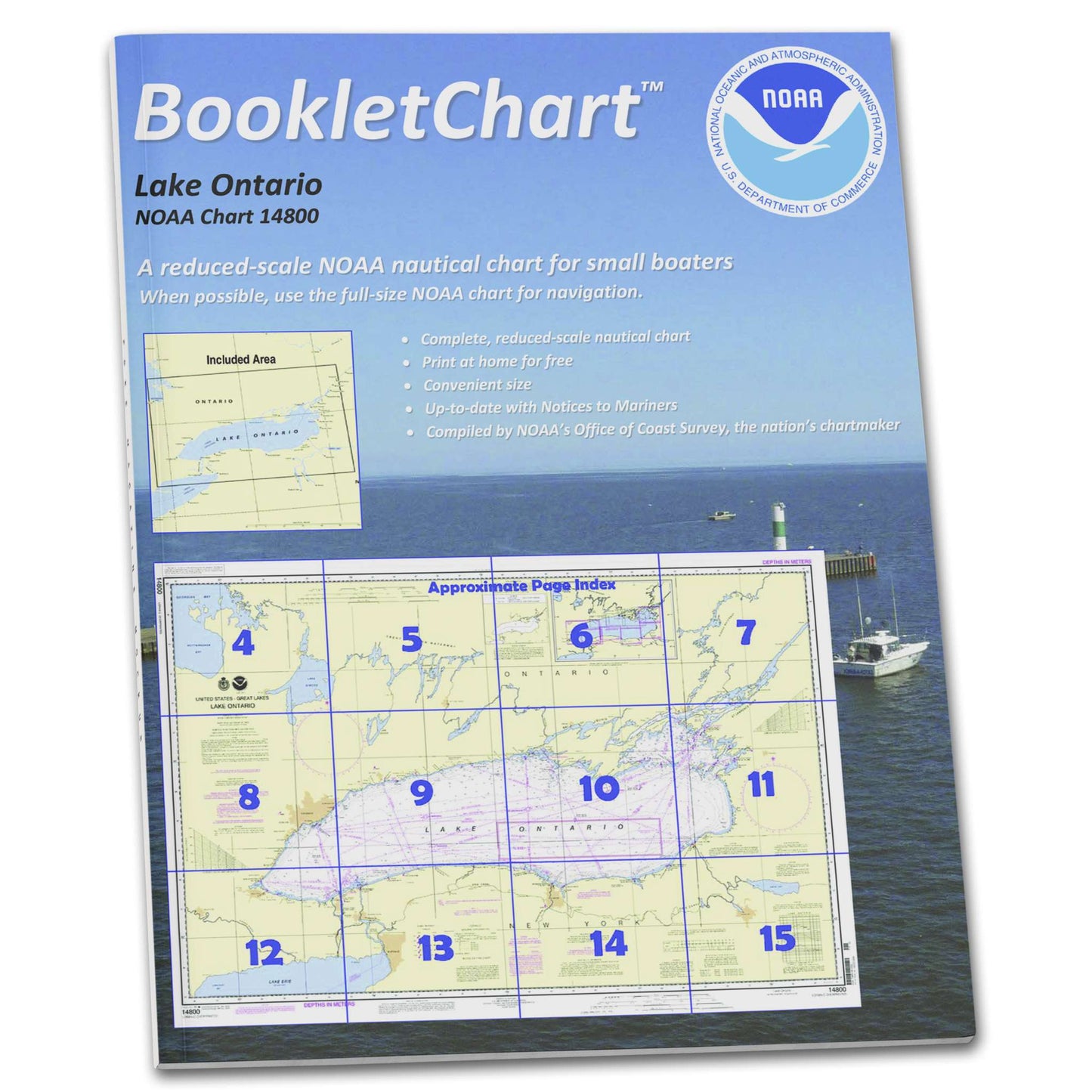 Paradise Clay CB14800 HISTORICAL NOAA Booklet Chart Lake Ontario