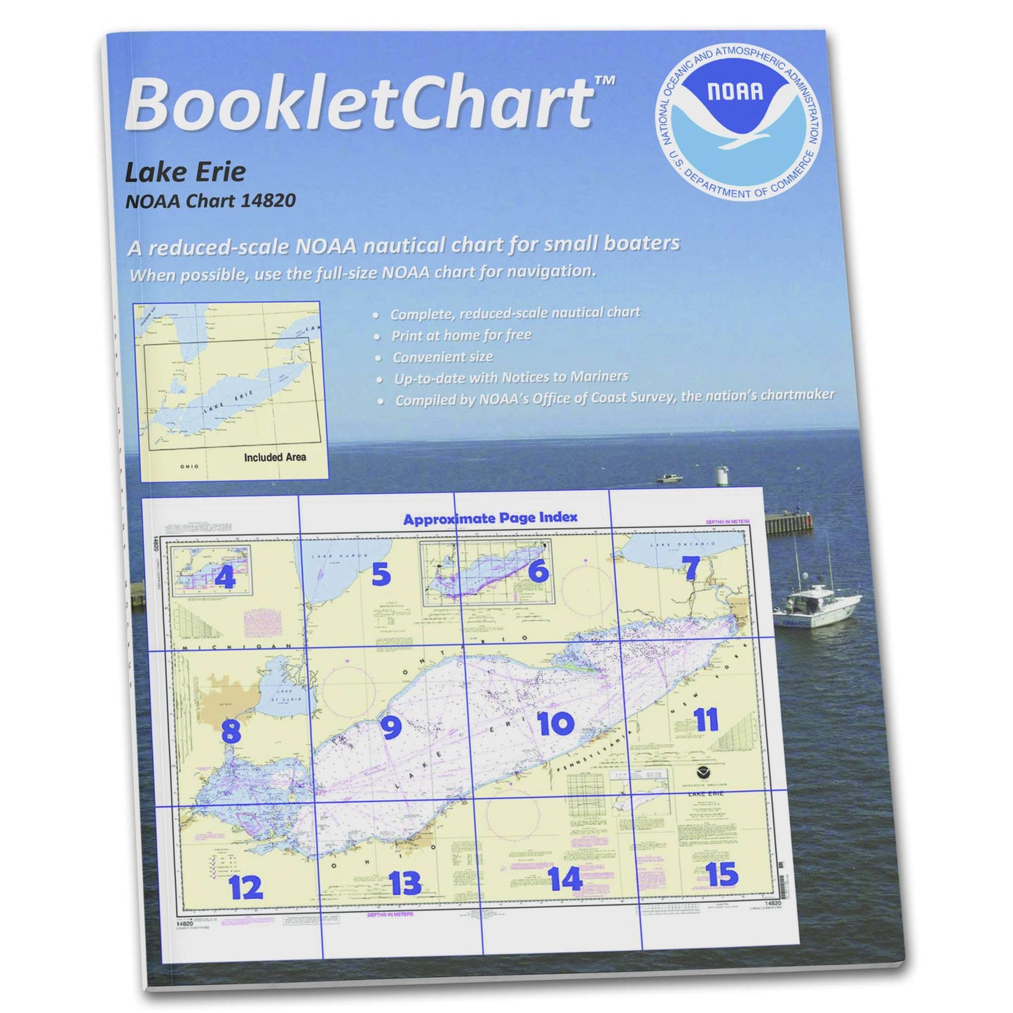 Paradise Clay CB14820 HISTORICAL NOAA Booklet Chart Lake Erie