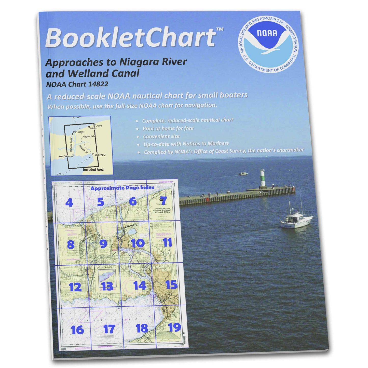Paradise Clay CB14822 HISTORICAL NOAA Booklet Chart Approaches to Niagara River and Welland Canal