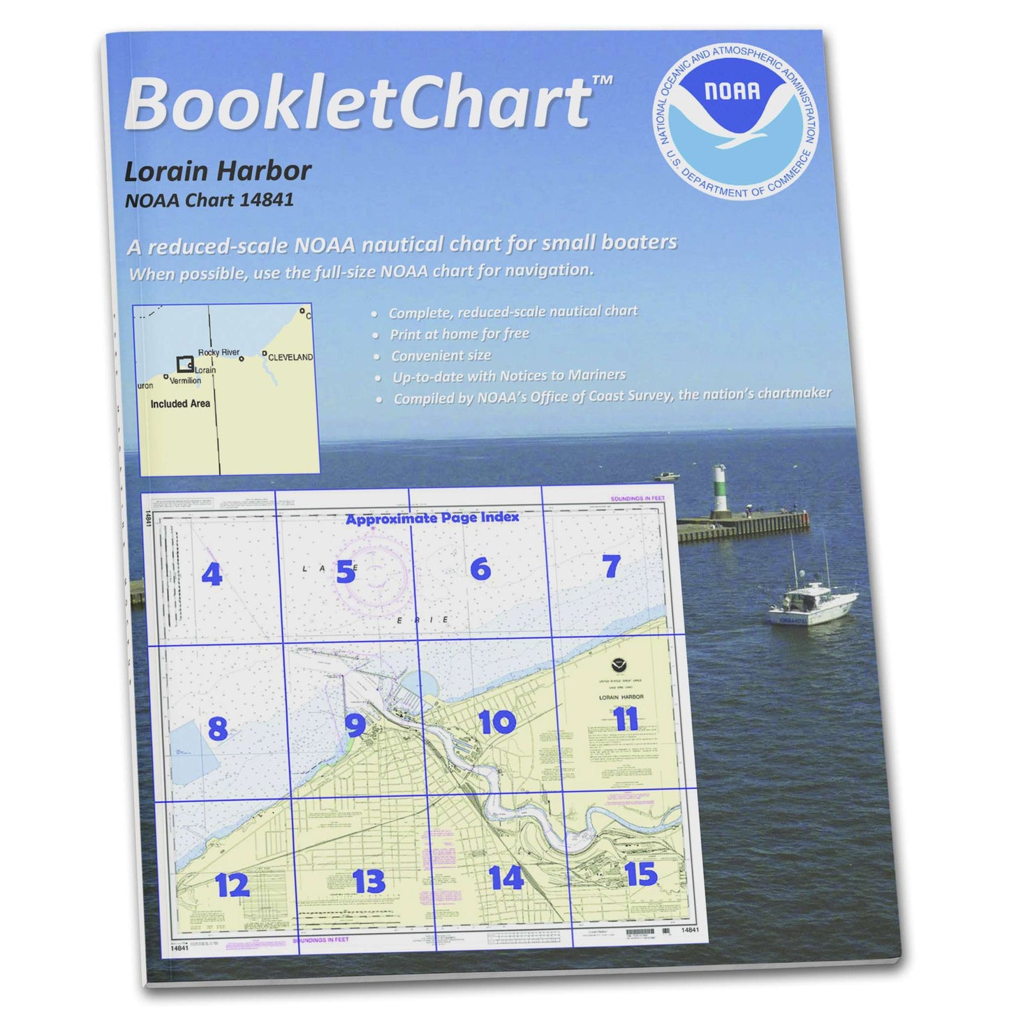 Paradise Clay CB14841 HISTORICAL NOAA Booklet Chart Lorain Harbor
