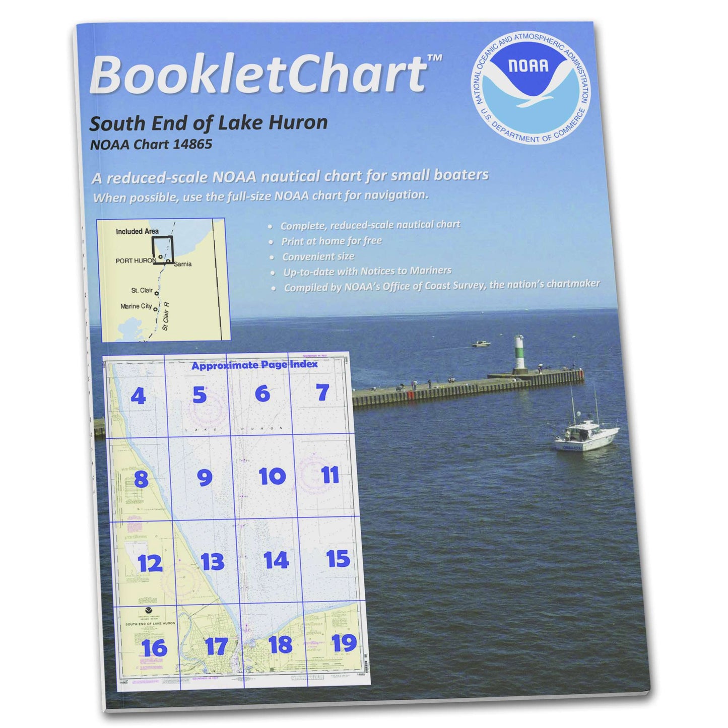 Paradise Clay CB14865 HISTORICAL NOAA Booklet Chart South End of Lake Huron