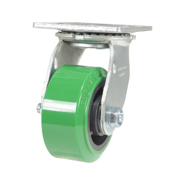 Vestil CST-F34-4X2DT-S Polyurethane Swivel Caster 4 In. Diameter x 2 In. Width 700 Lb. Capacity Green/Black