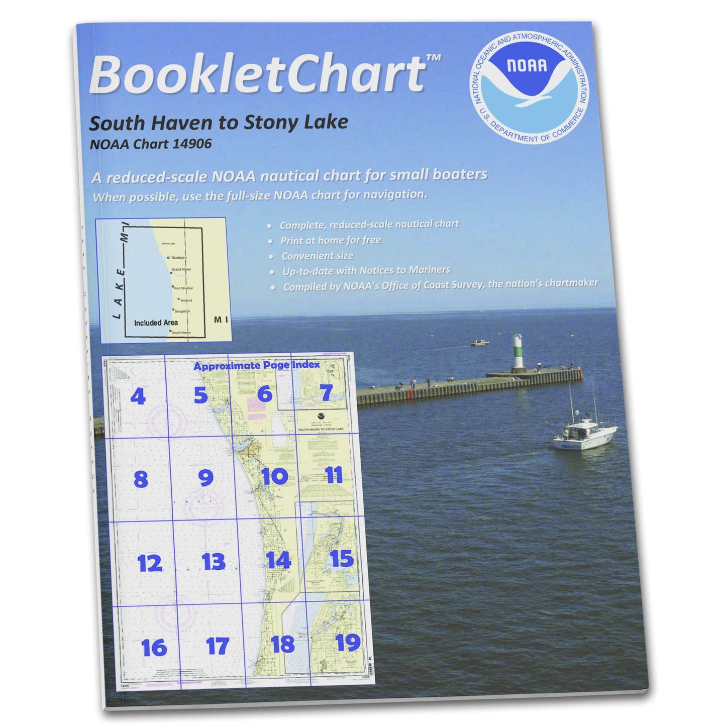 Paradise Clay CB14906 HISTORICAL NOAA Booklet Chart South Haven to Stony Lake;South Haven;Port Sheldon;Saugatuck Harbor