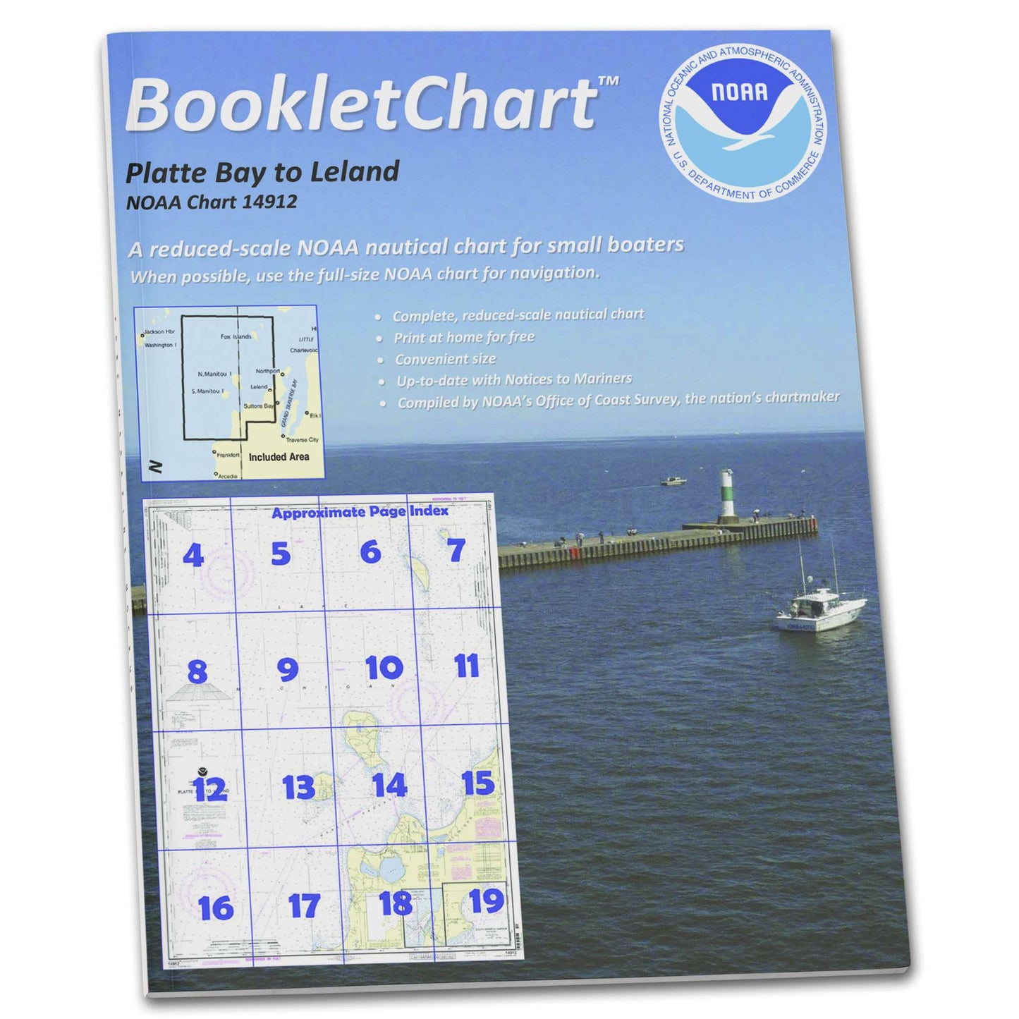 Paradise Clay CB14912 HISTORICAL NOAA Booklet Chart Platte Bay to Leland;Leland;South Manitou Harbor