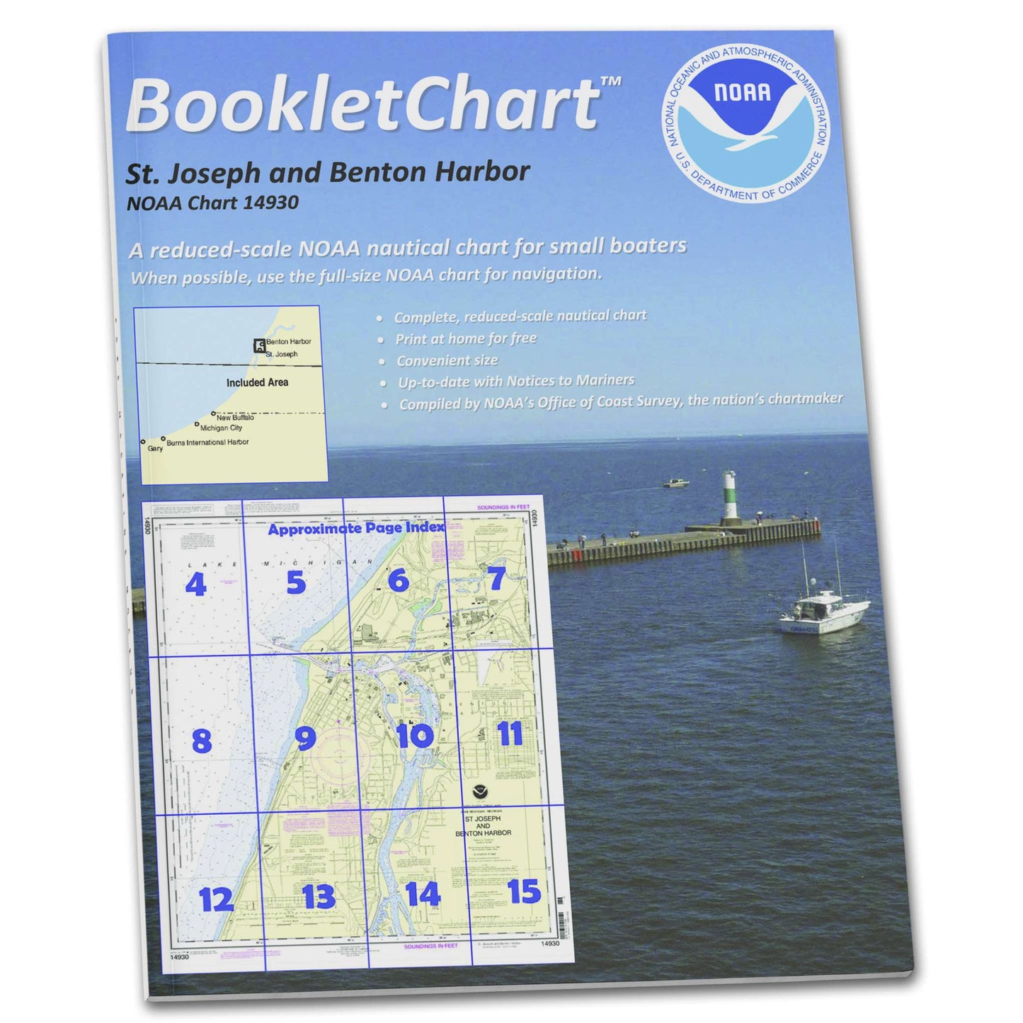 Paradise Clay CB14930 HISTORICAL NOAA Booklet Chart St. Joseph and Benton Harbor