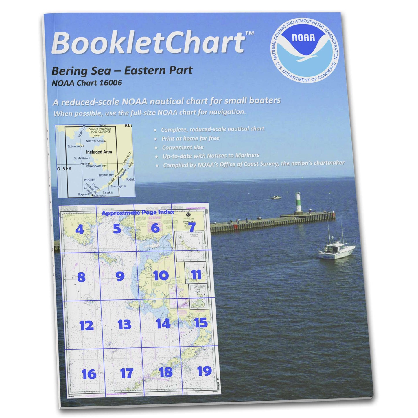 Paradise Clay CB16006 NOAA Booklet Chart Bering Sea-Eastern Part;St. Matthew Island: Bering Sea;Cape Etolin: Ac.