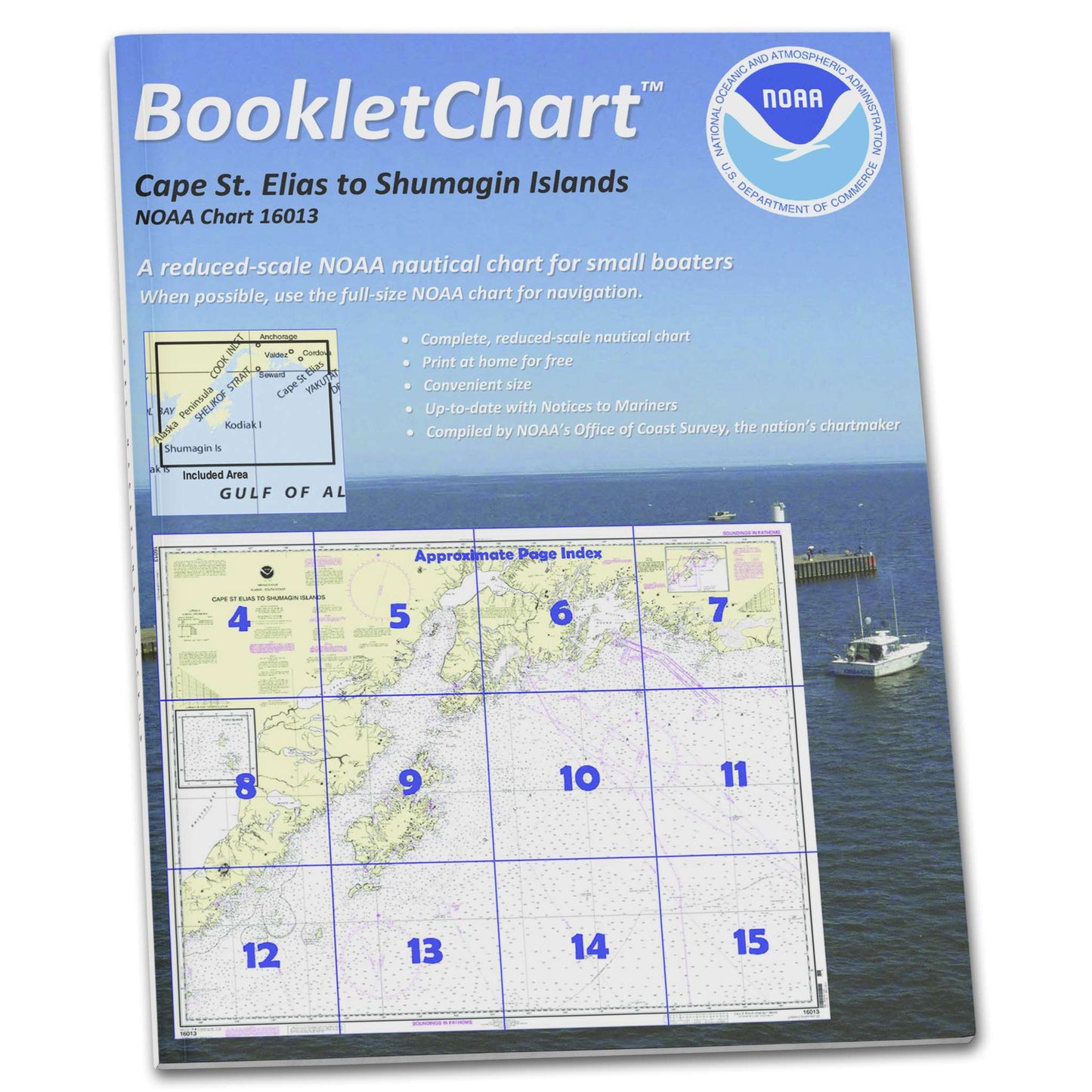 Paradise Clay CB16013 HISTORICAL NOAA Booklet Chart Cape St. Elias to Shumagin Islands;Semidi Islands