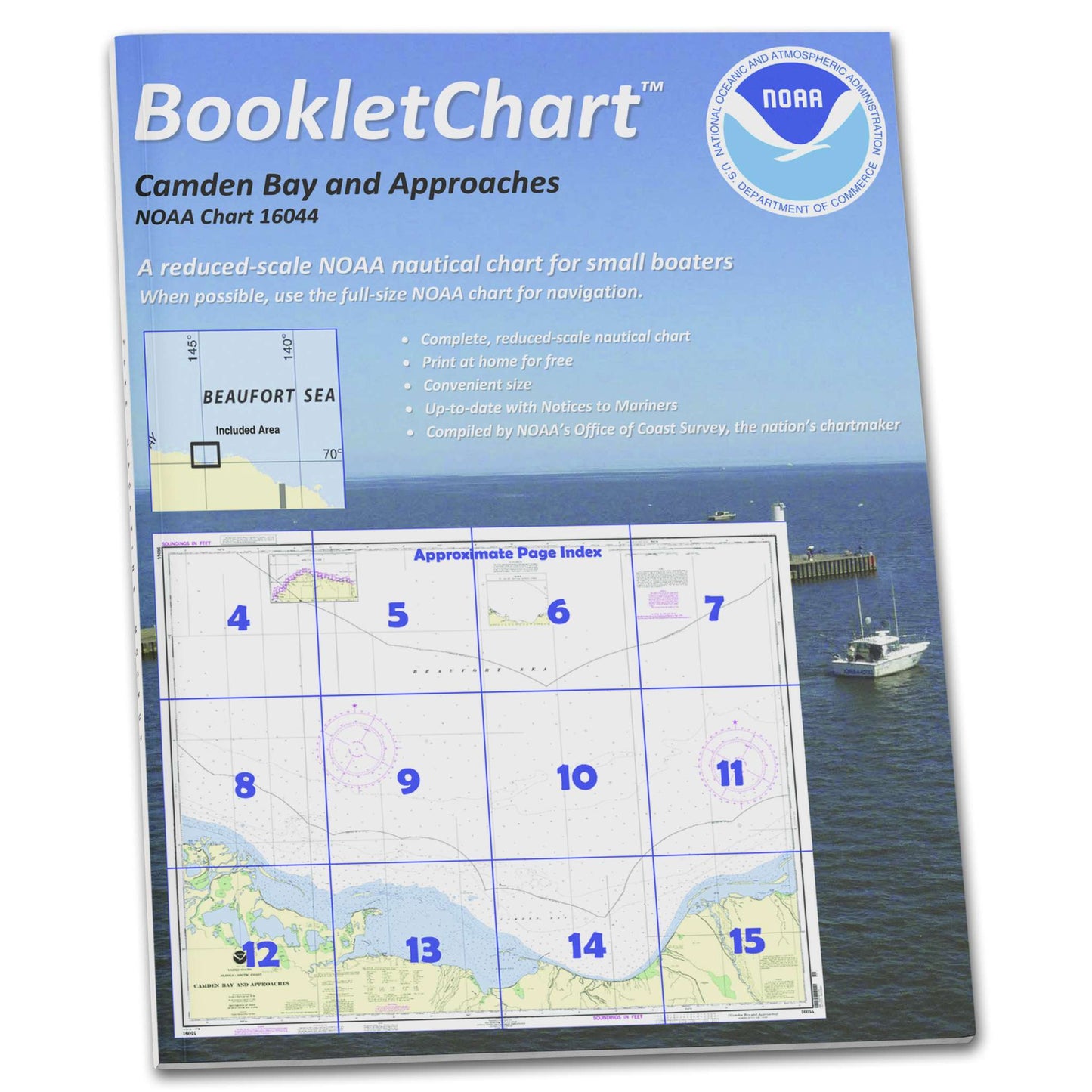 Paradise Clay CB16044 HISTORICAL NOAA Booklet Chart Camden Bay and Approaches