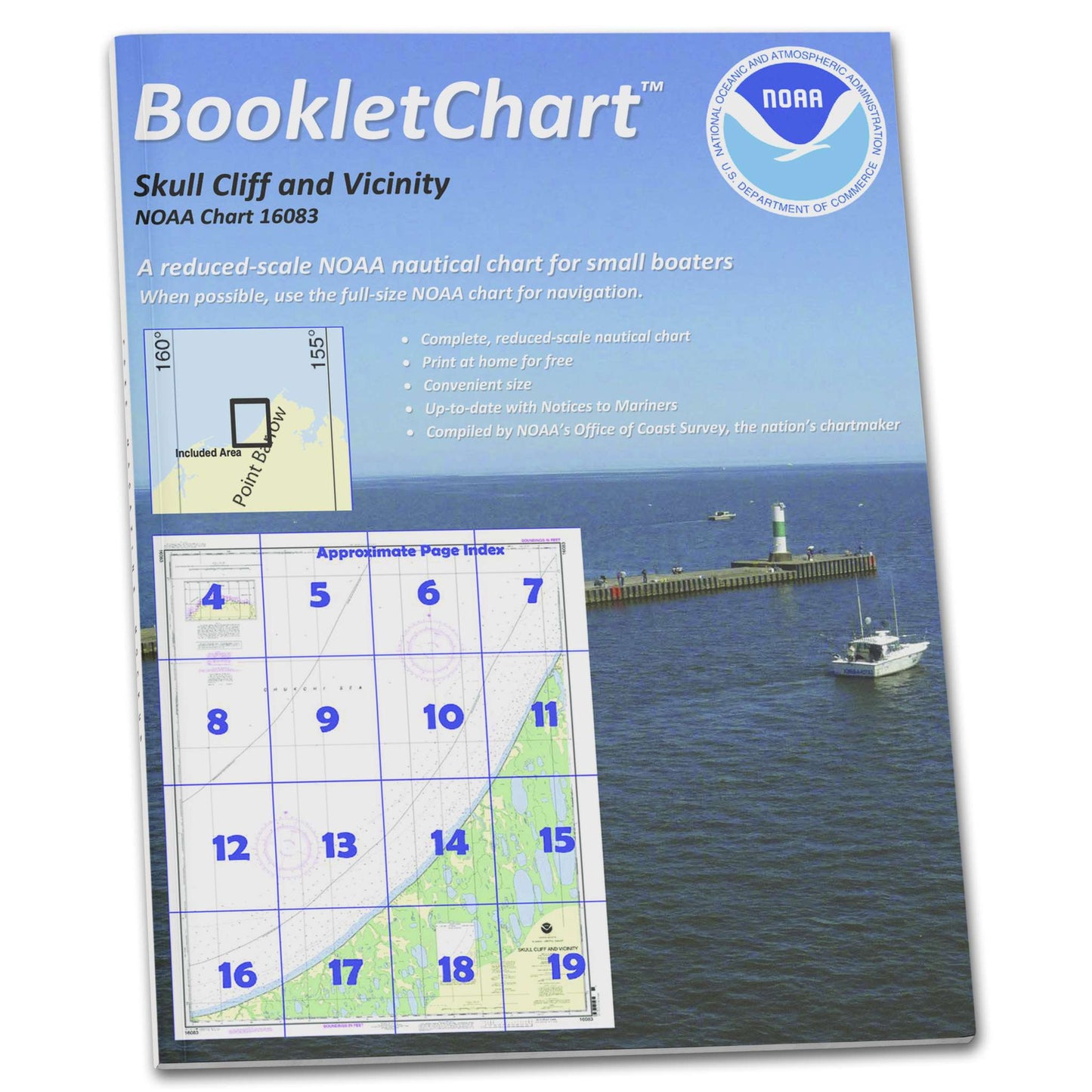 Paradise Clay CB16083 HISTORICAL NOAA Booklet Chart Skull Cliff and Vicinity