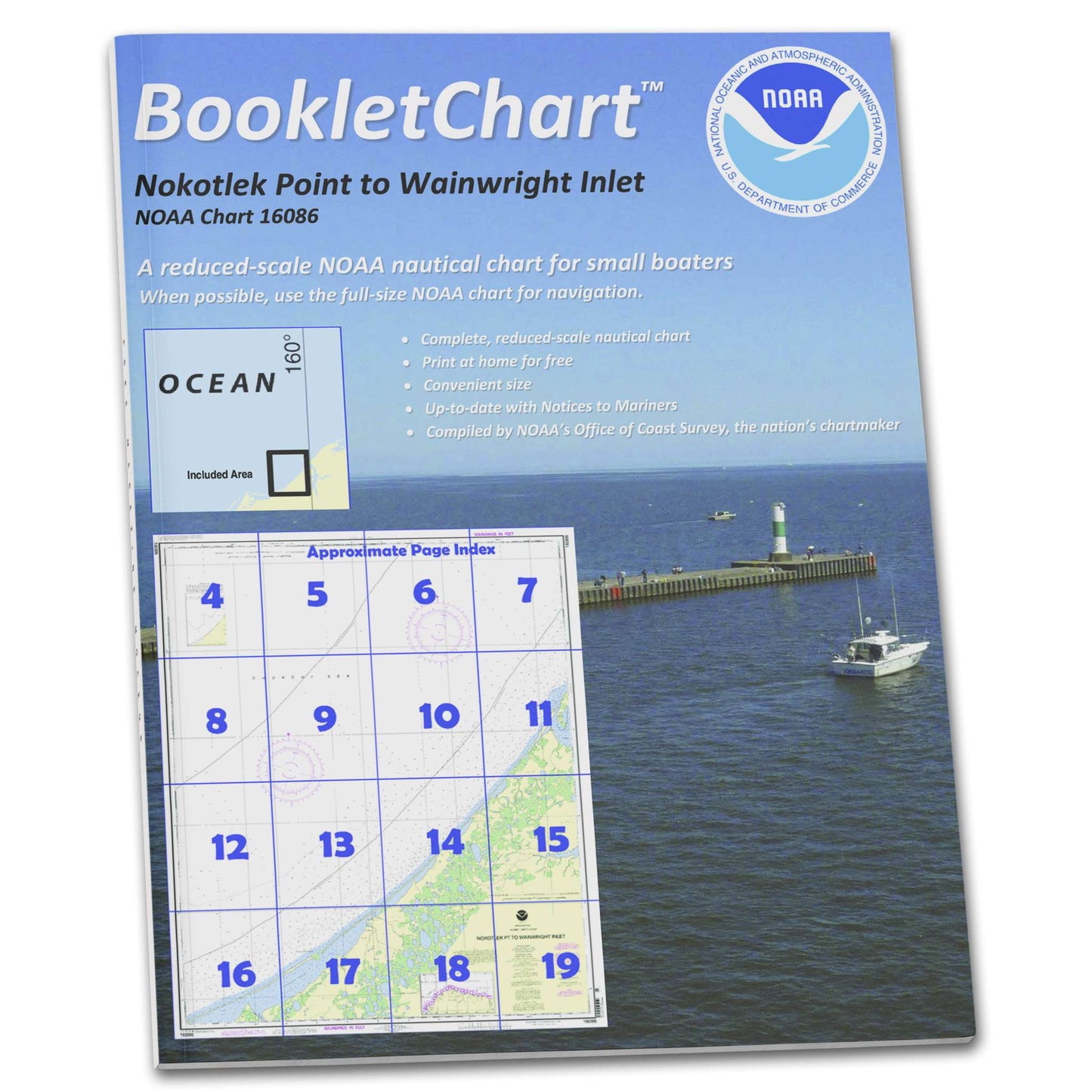 Paradise Clay CB16086 HISTORICAL NOAA Booklet Chart Nakotlek Pt. to Wainwright
