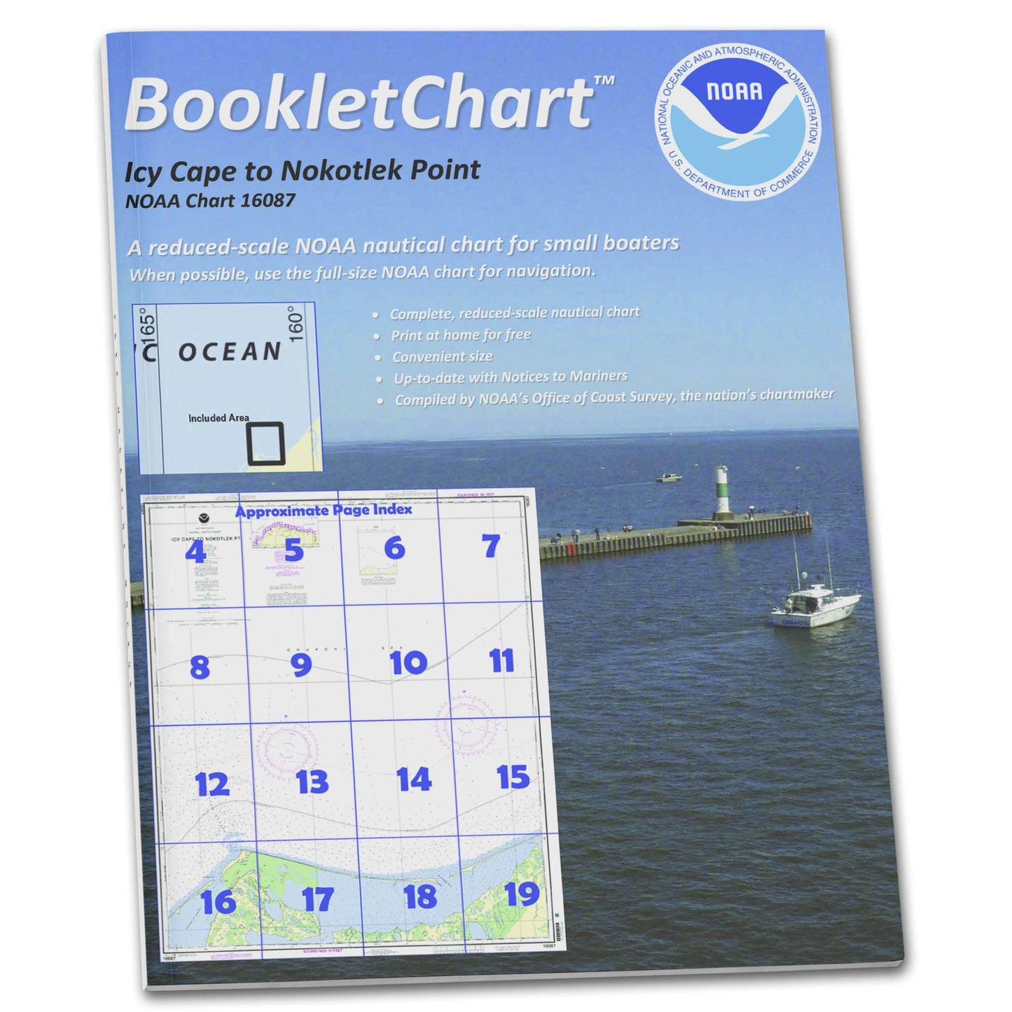 Paradise Clay CB16087 HISTORICAL NOAA Booklet Chart ICY Cape to Nokotlek Pt.
