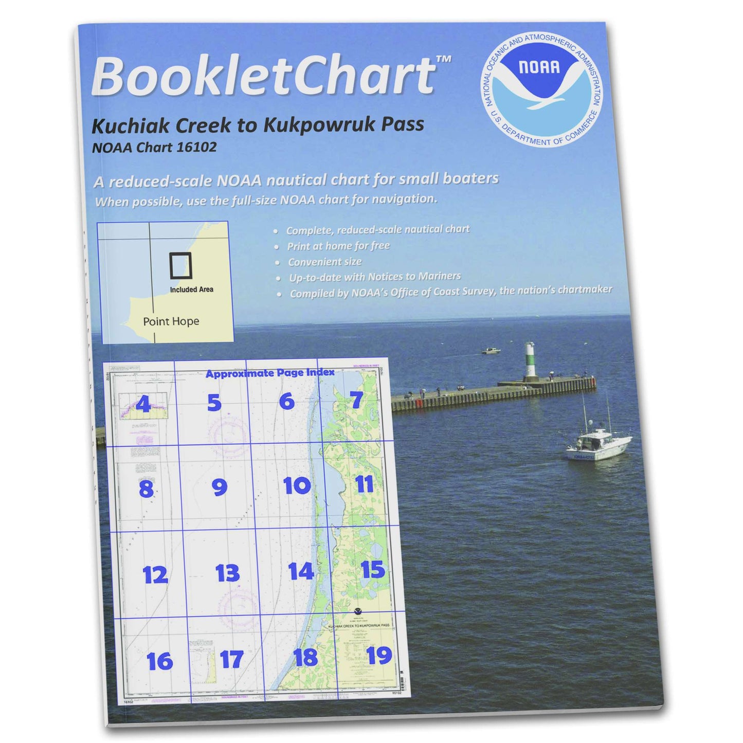 Paradise Clay CB16102 HISTORICAL NOAA Booklet Kuchiak River to Kukpowruk Pass