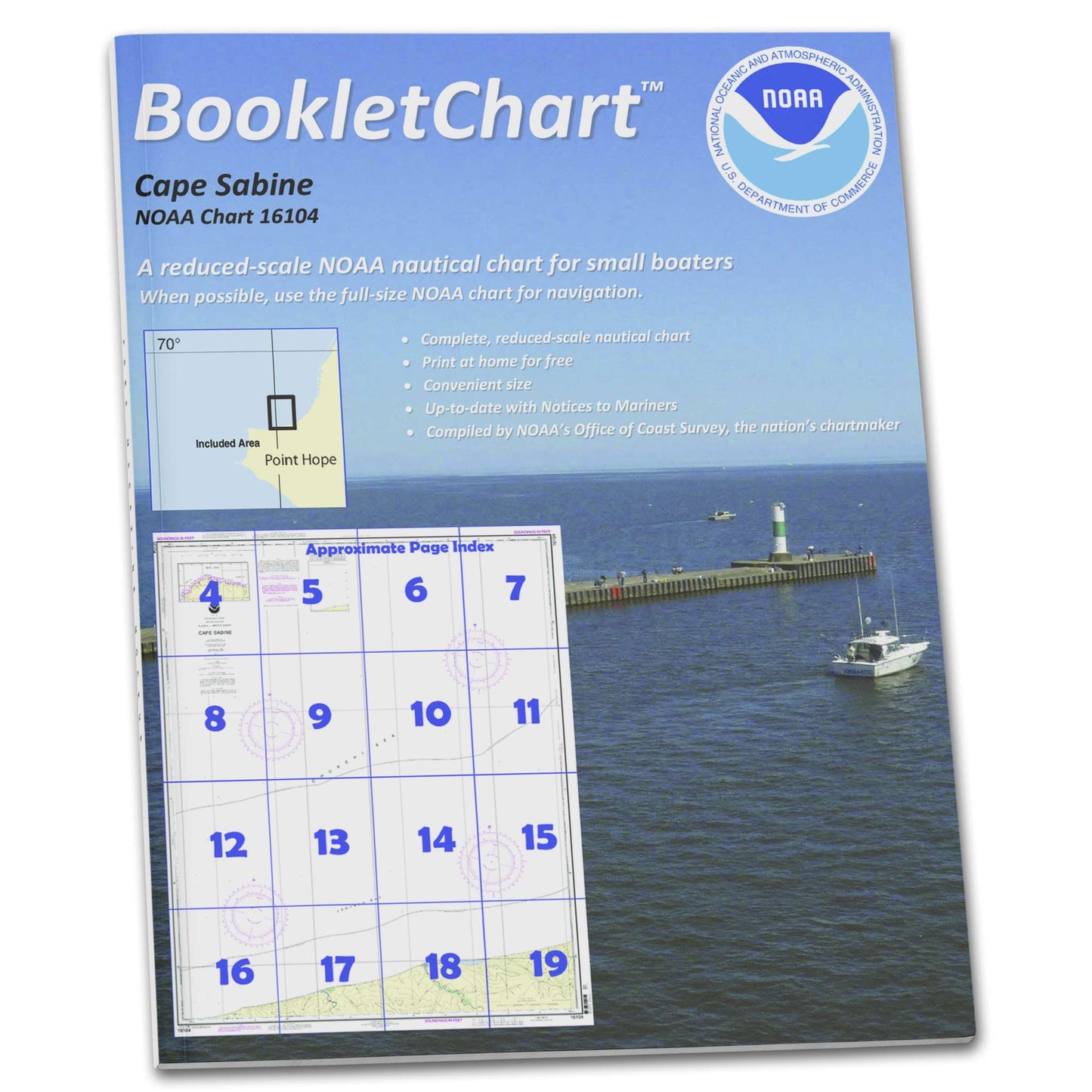 Paradise Clay CB16104 HISTORICAL NOAA Booklet Chart Cape Sabine
