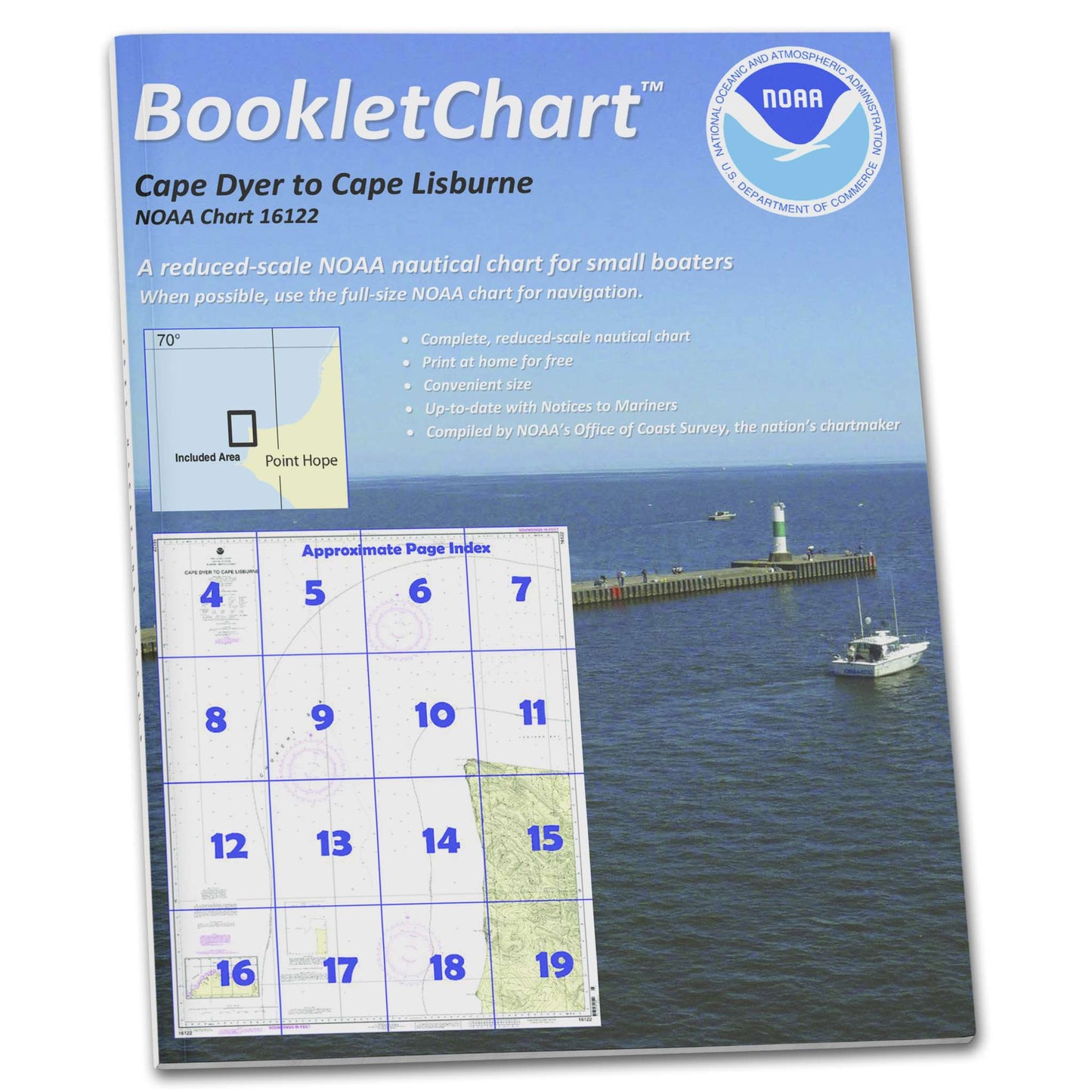 Paradise Clay CB16122 HISTORICAL NOAA Booklet Chart Cape Dyer to Cape Lisburge