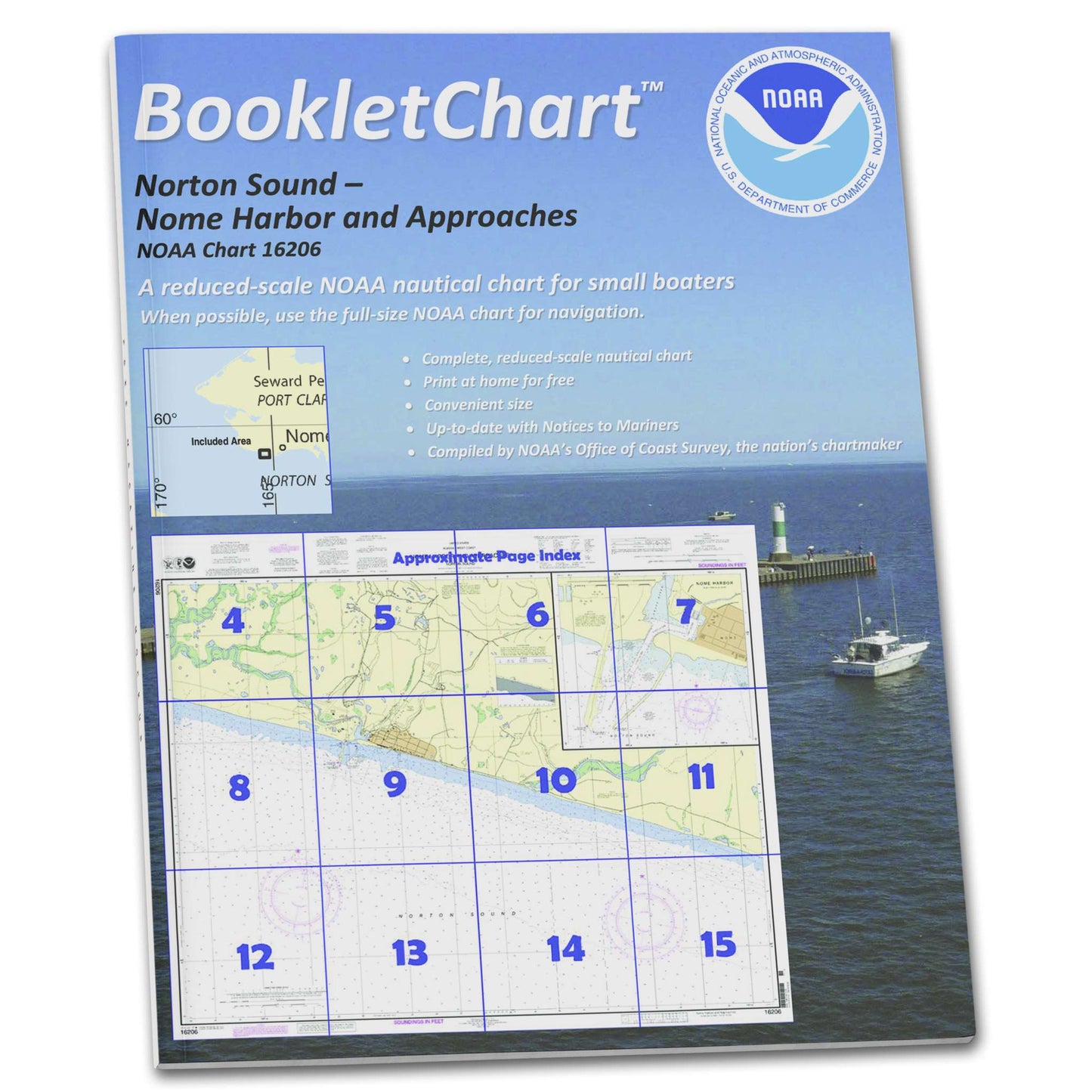 Paradise Clay CB16206 HISTORICAL NOAA Booklet Chart Nome Hbr. and approaches: Norton Sound;Nome Harbor