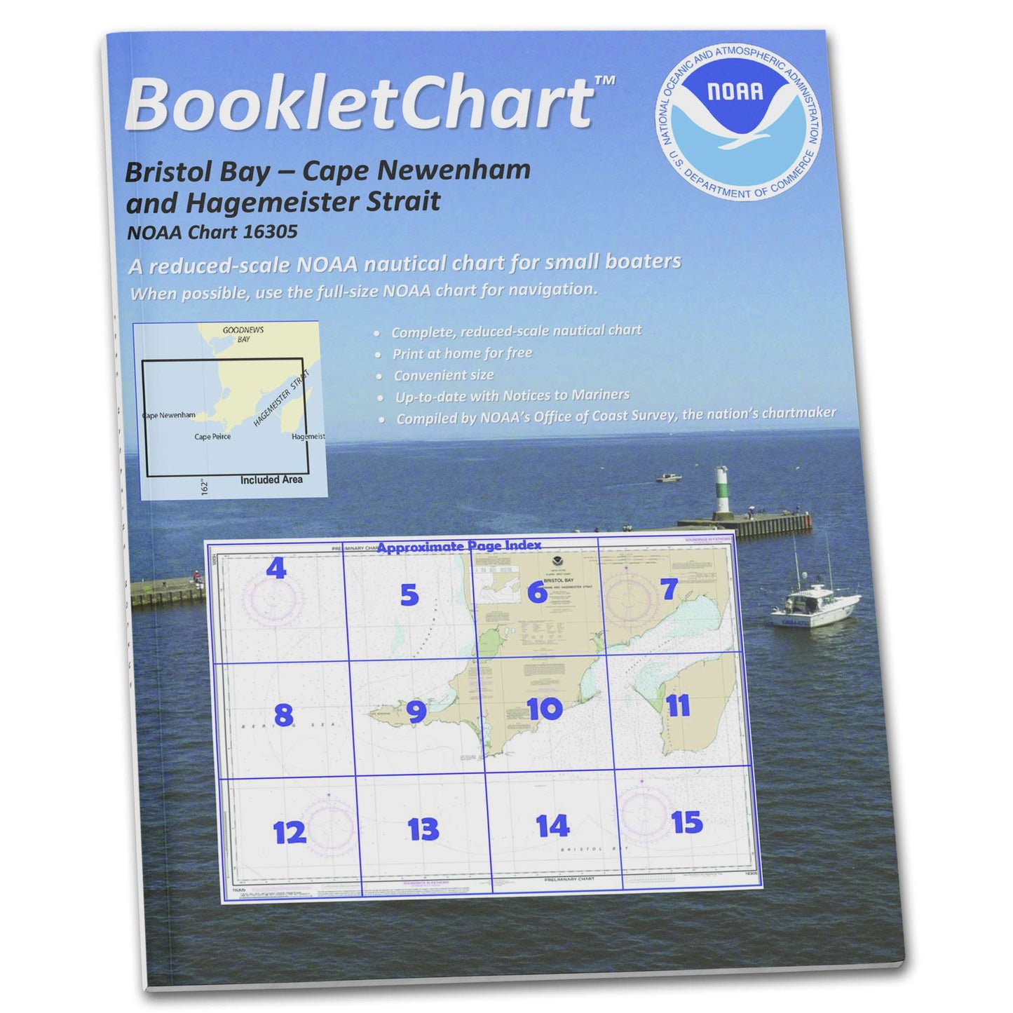 Paradise Clay CB16305 HISTORICAL NOAA Booklet Chart Bristol Bay-Cape Newenham and Hagemeister Strait
