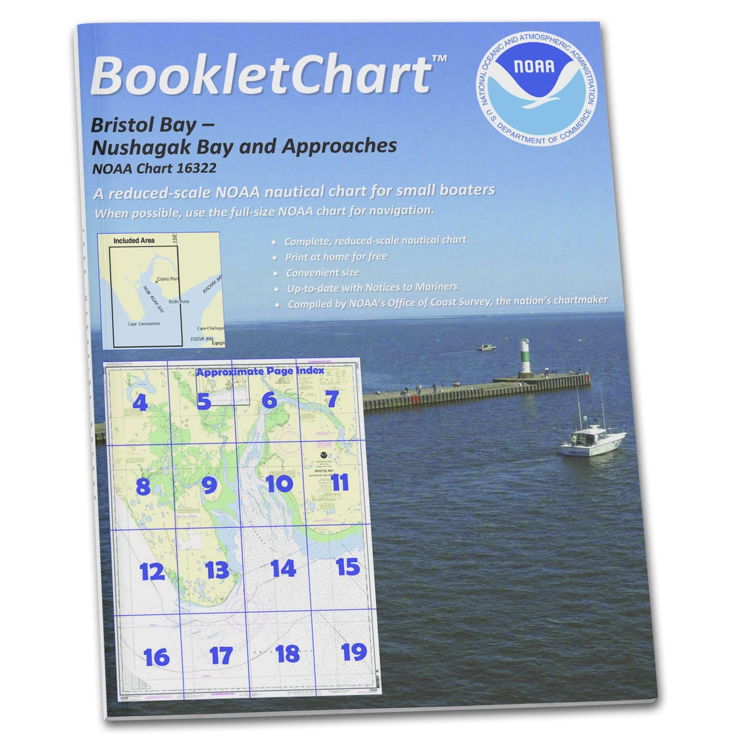 Paradise Clay CB16322 HISTORICAL NOAA Booklet Chart Bristol Bay-Nushagak B and approaches