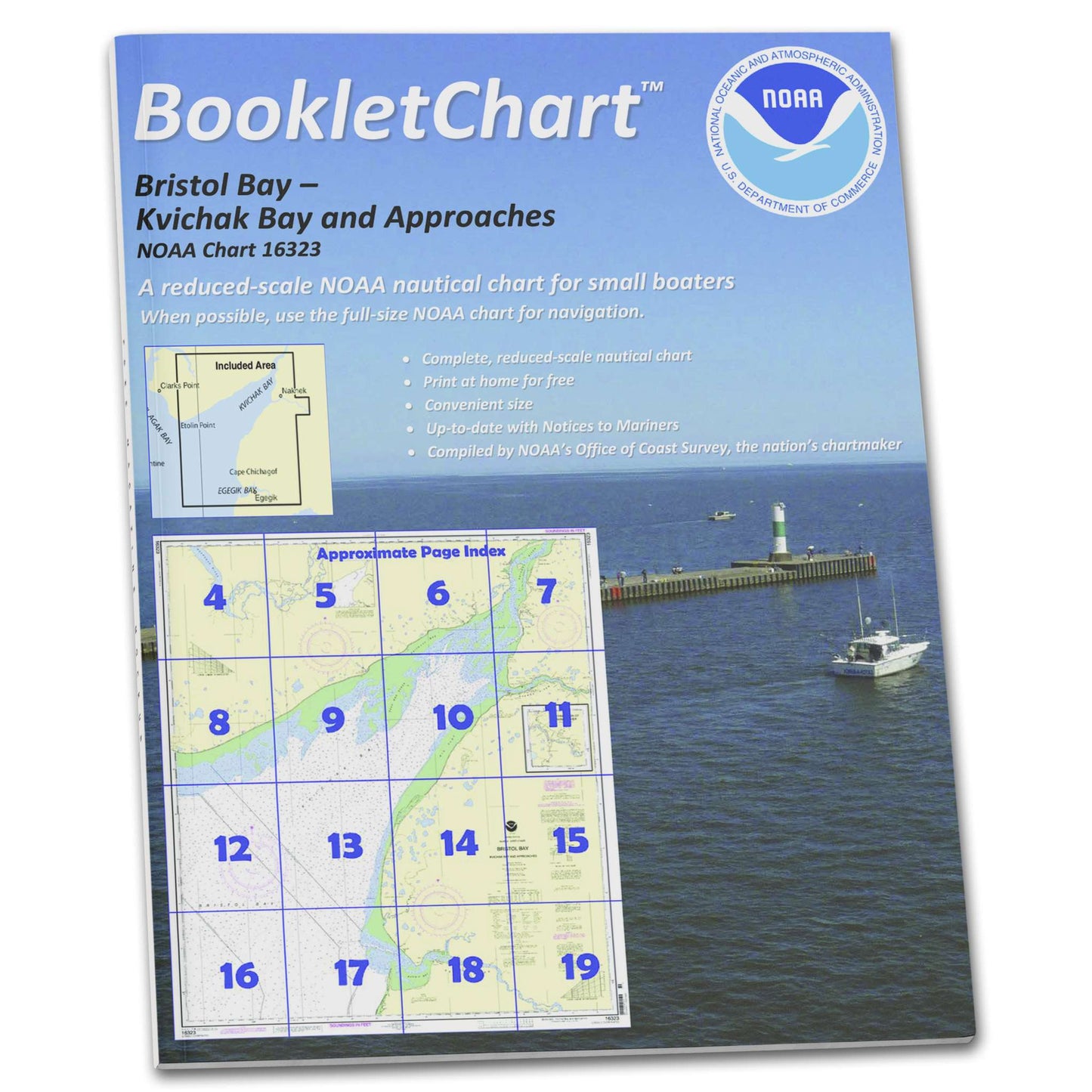 Paradise Clay CB16323 HISTORICAL NOAA Booklet Chart Bristol Bay-Kvichak Bay and approaches