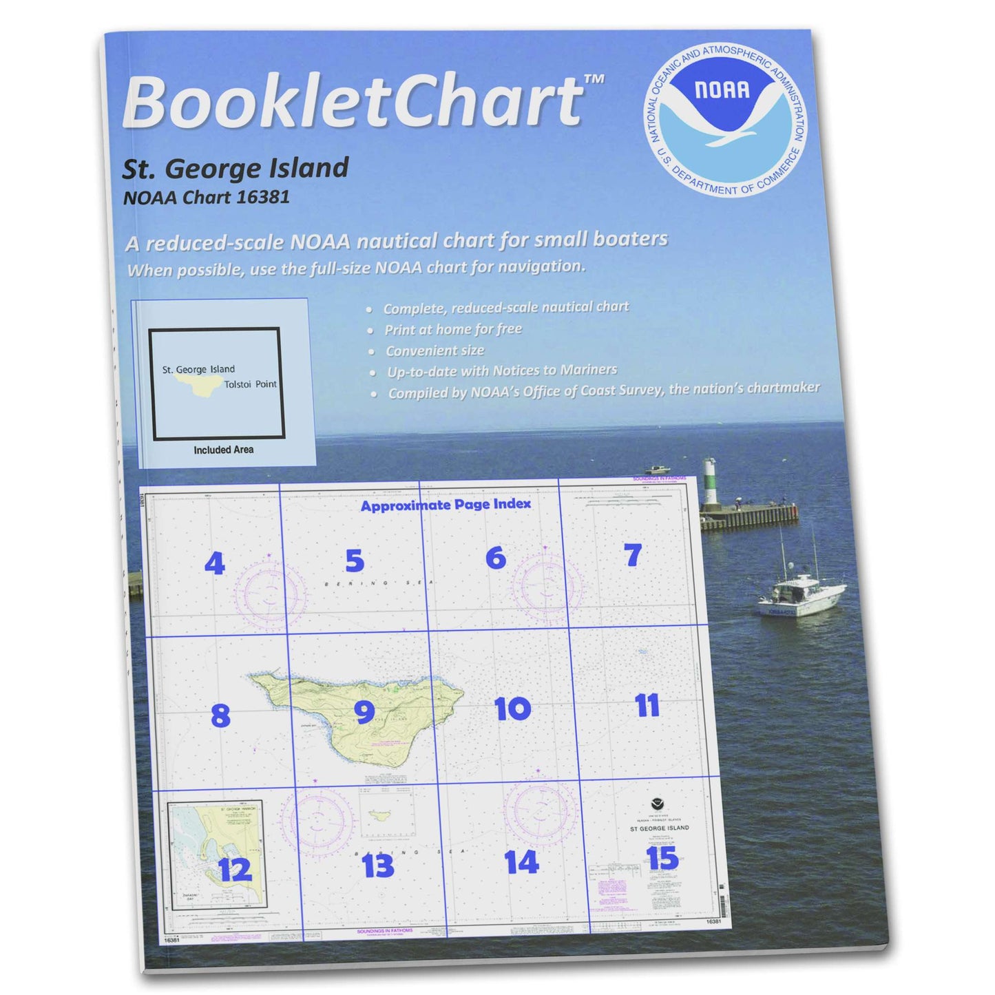 Paradise Clay CB16381 HISTORICAL NOAA Booklet Chart St. George Island: Pribilof Islands