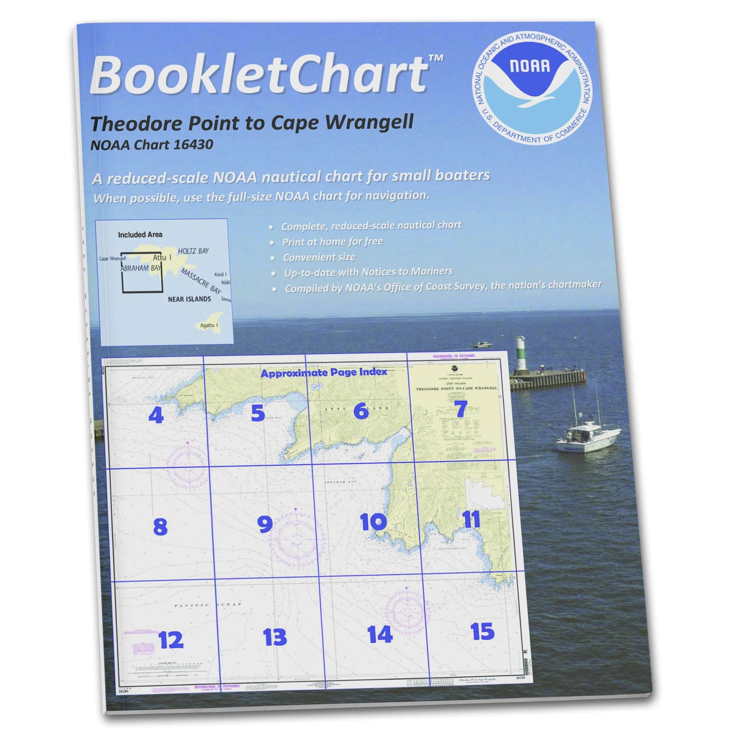 Paradise Clay CB16430 HISTORICAL NOAA Booklet Chart Attu Island Theodore Pt. to Cape Wrangell