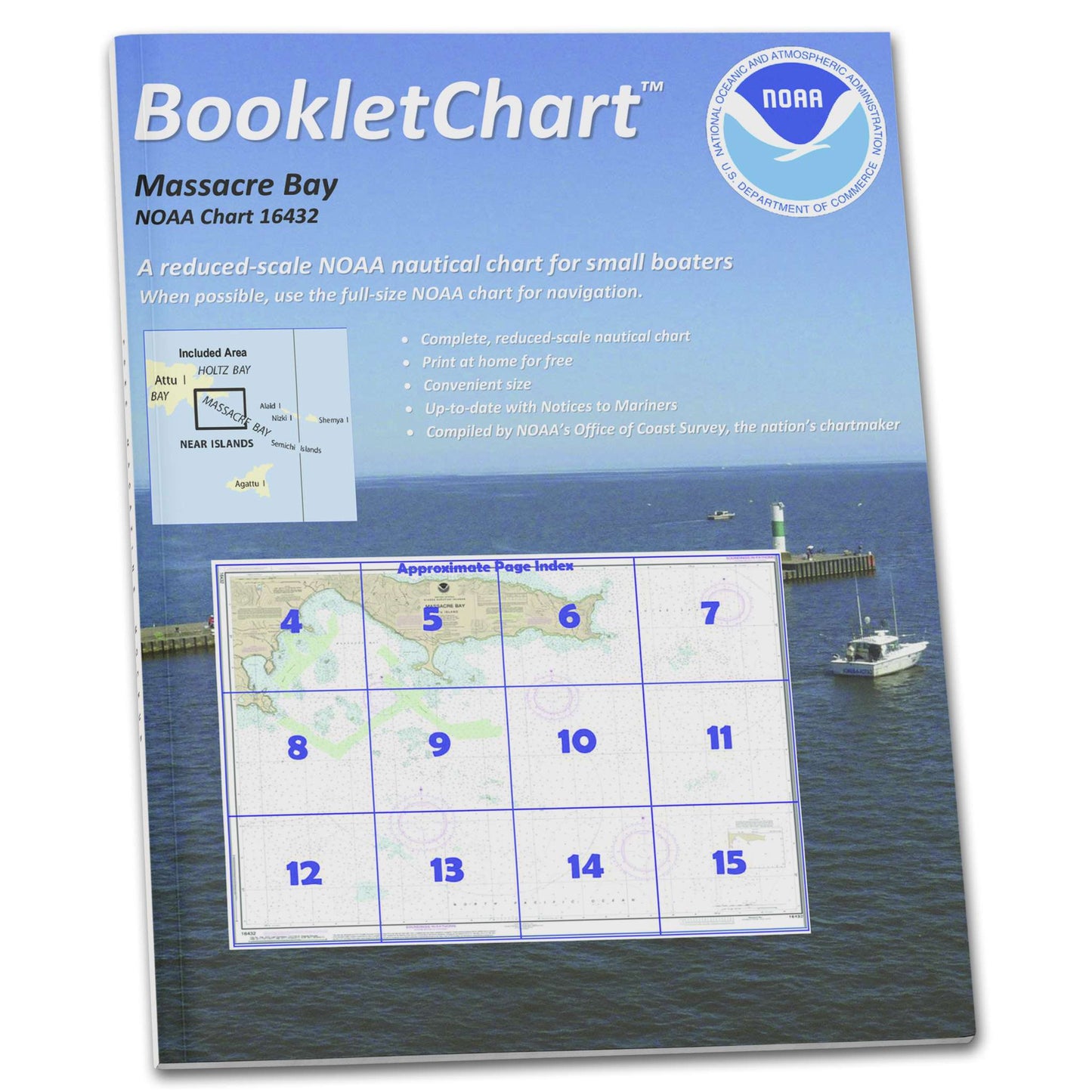 Paradise Clay CB16432 HISTORICAL NOAA Booklet Chart Massacre Bay