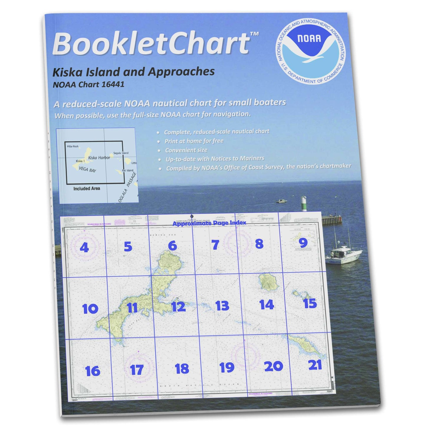Paradise Clay CB16441 HISTORICAL NOAA Booklet Chart Kiska Island and approaches