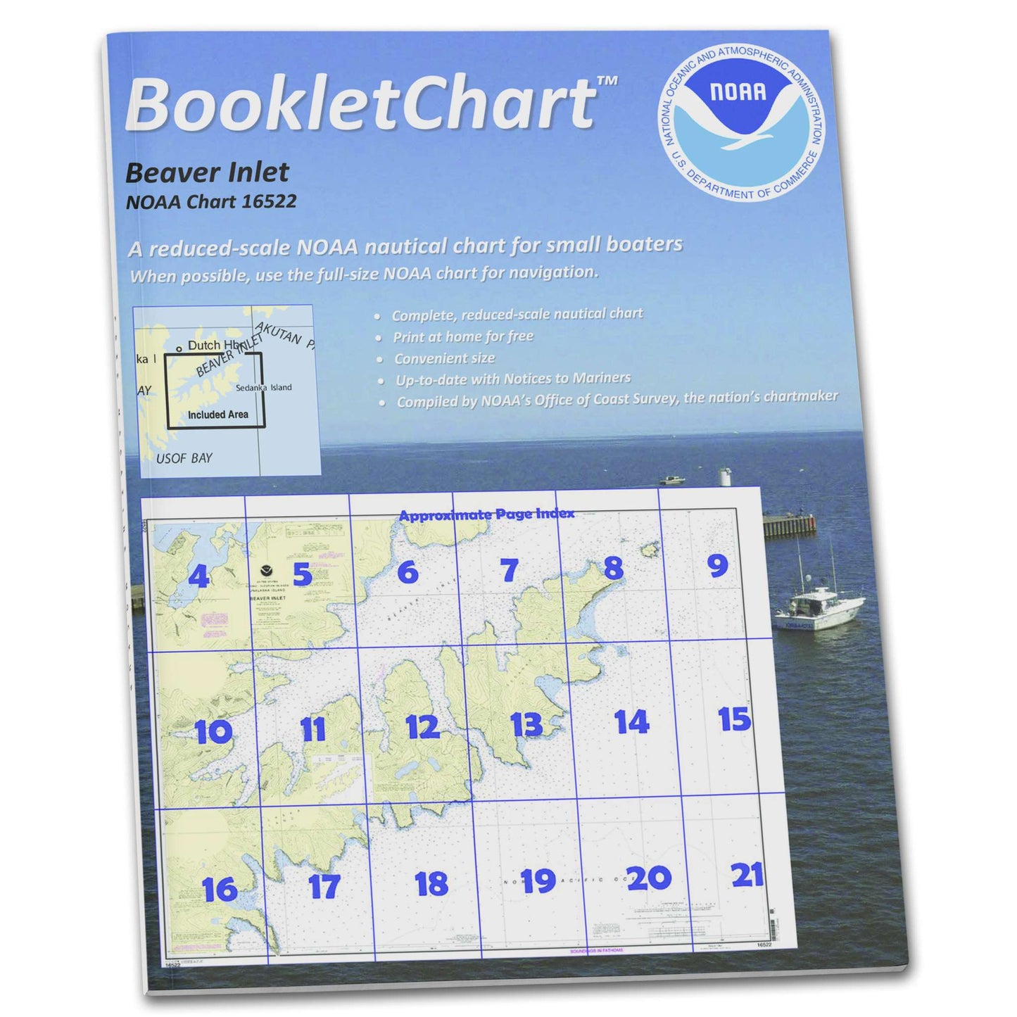 Paradise Clay CB16522 HISTORICAL NOAA Booklet Chart Beaver Inlet