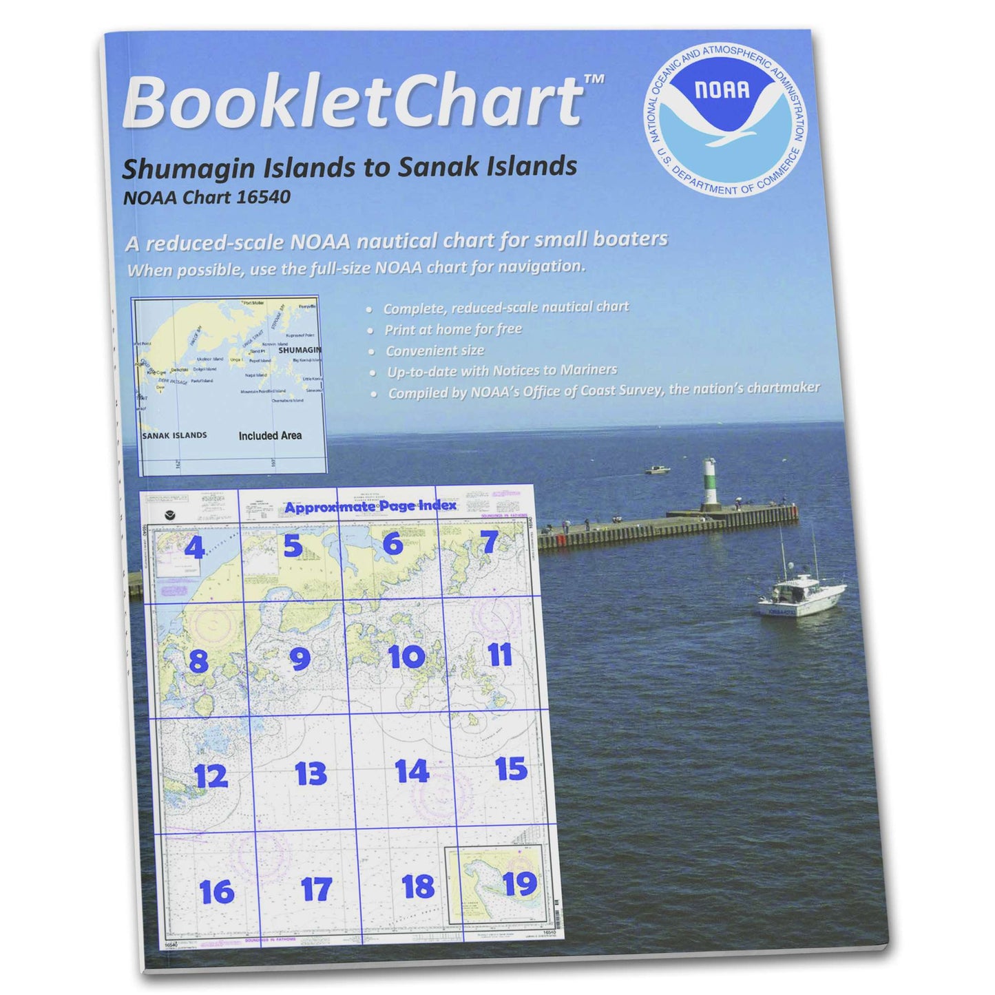 Paradise Clay CB16540 HISTORICAL NOAA Booklet Chart Shumagin Islands to Sanak Islands;Mist Harbor