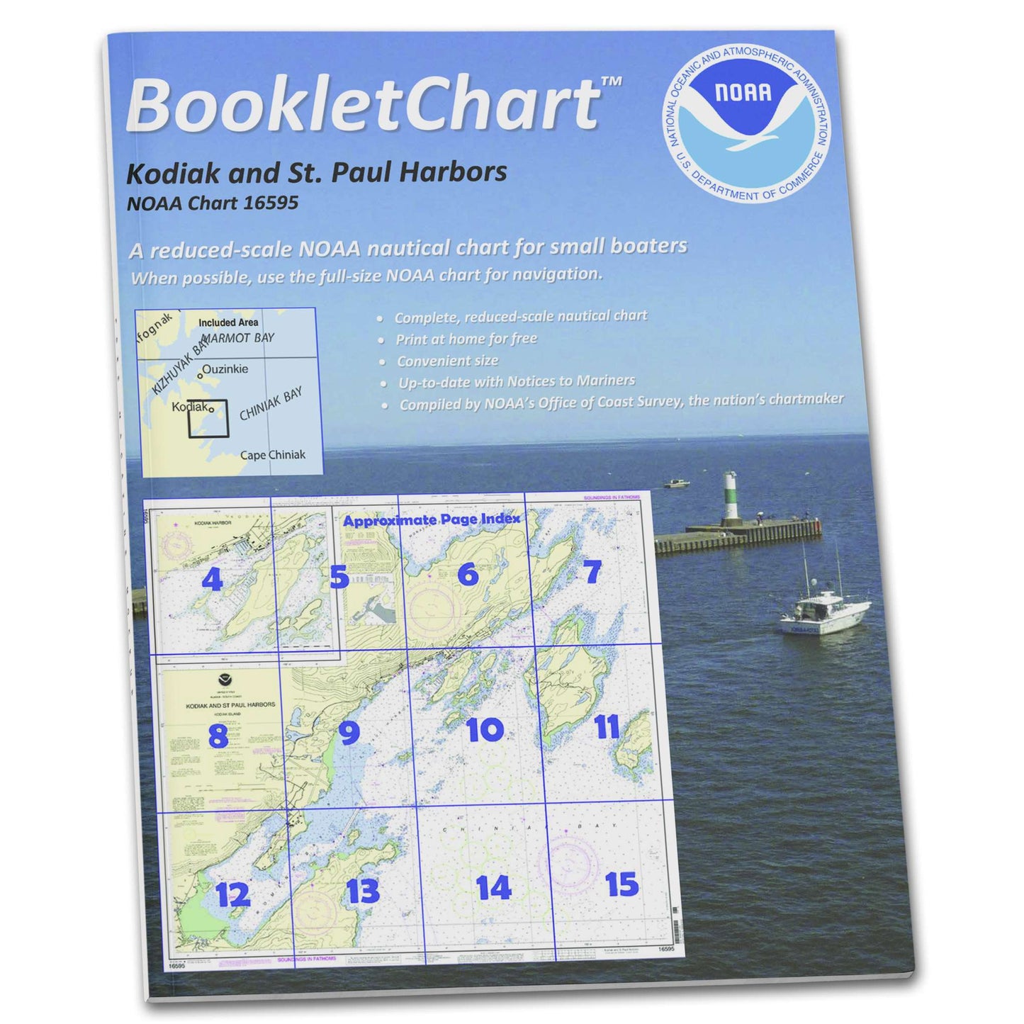 Paradise Clay CB16595 HISTORICAL NOAA Booklet Kodiak and St. Paul Harbors;Kodiak Harbor