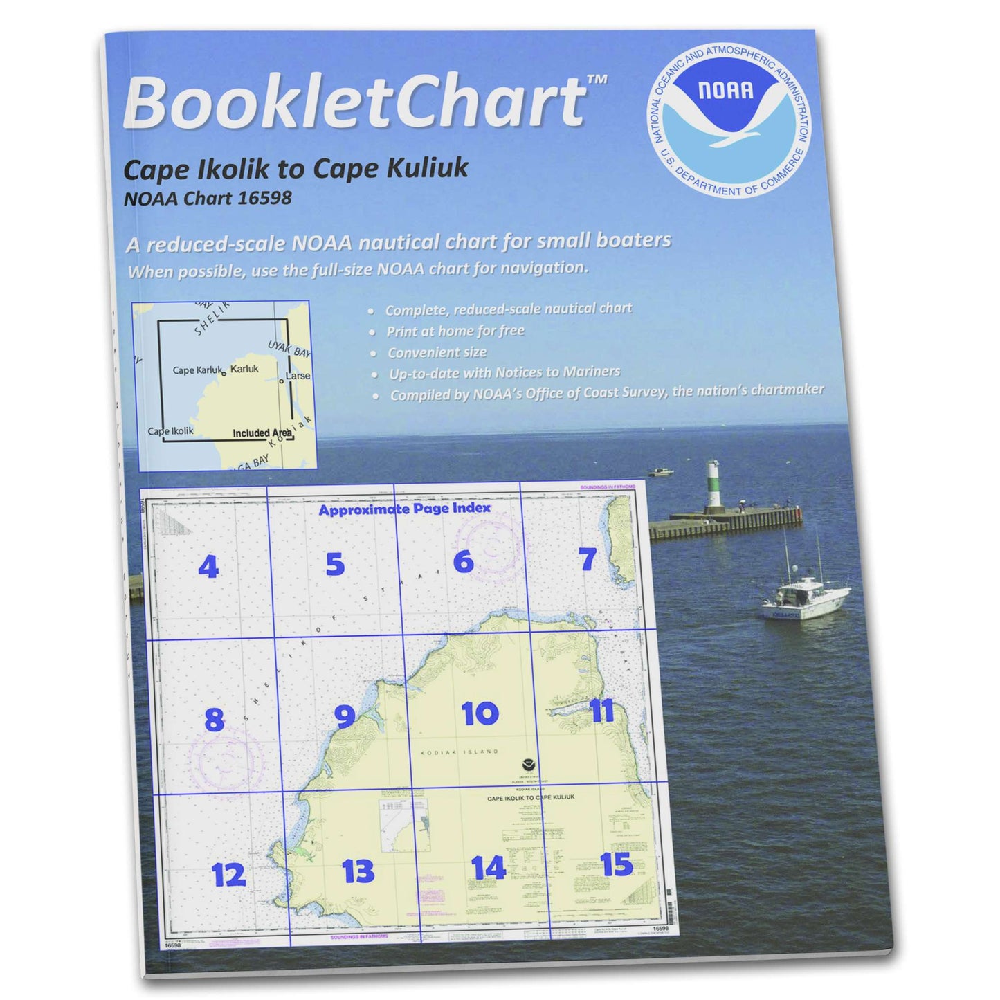 Paradise Clay CB16598 HISTORICAL NOAA Booklet Chart Cape Ikolik to Cape Kuliuk