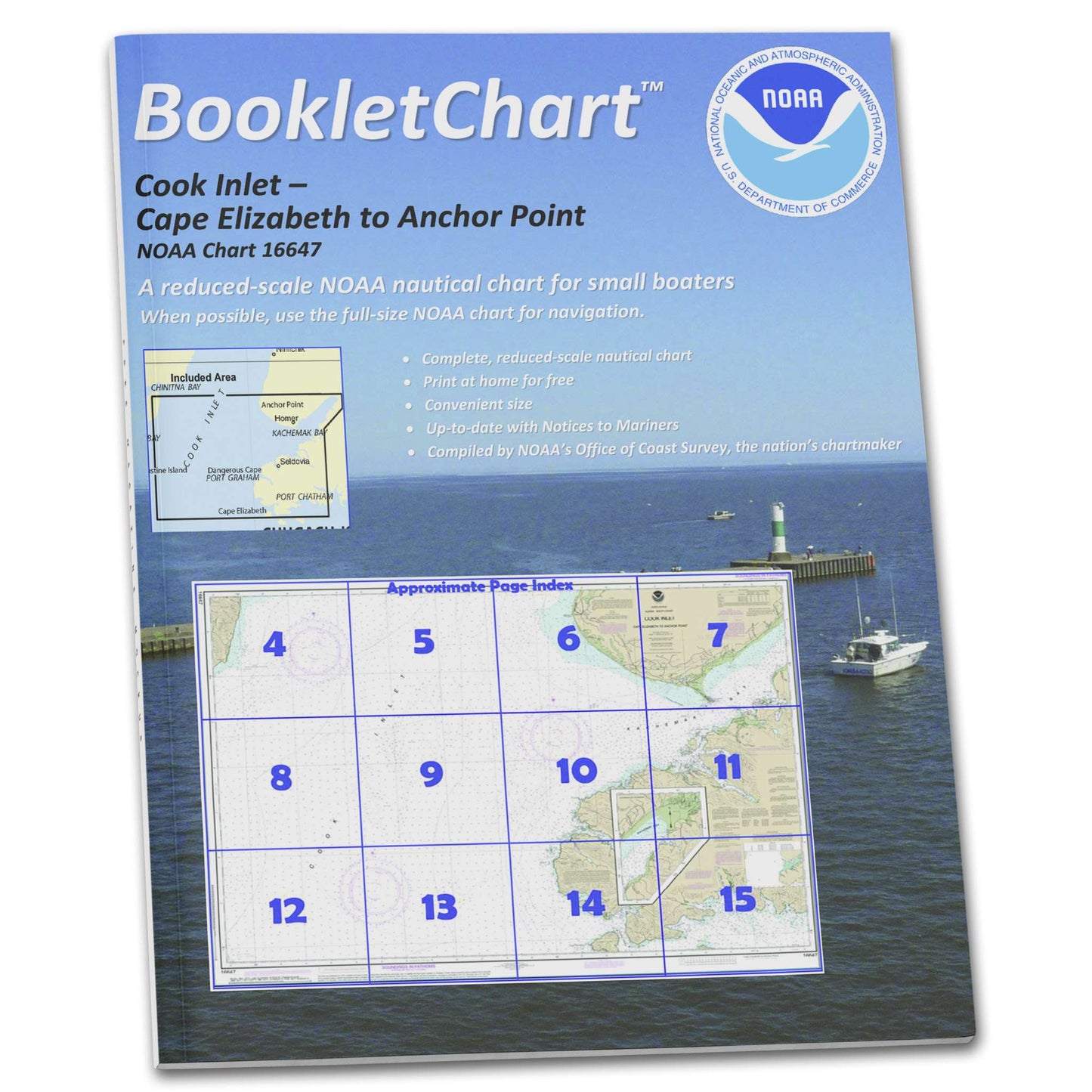 Paradise Clay CB16647 HISTORICAL NOAA Booklet Chart Cook Inlet-Cape Elizabeth to Anchor Point