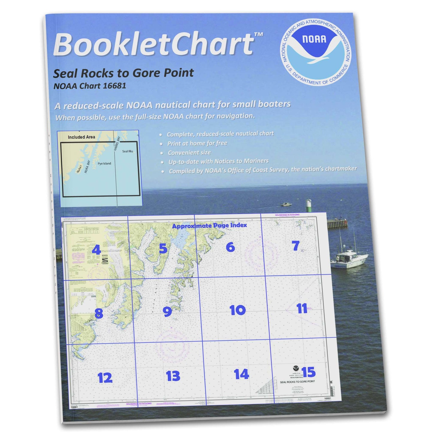 Paradise Clay CB16681 HISTORICAL NOAA Booklet Chart Seal Rocks to Gore Point
