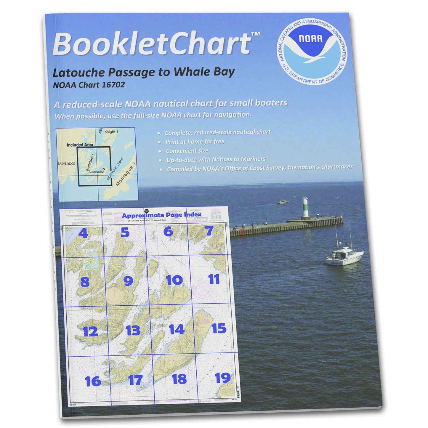 Paradise Clay CB16702 HISTORICAL NOAA Booklet Chart Latouche Passage to Whale Bay