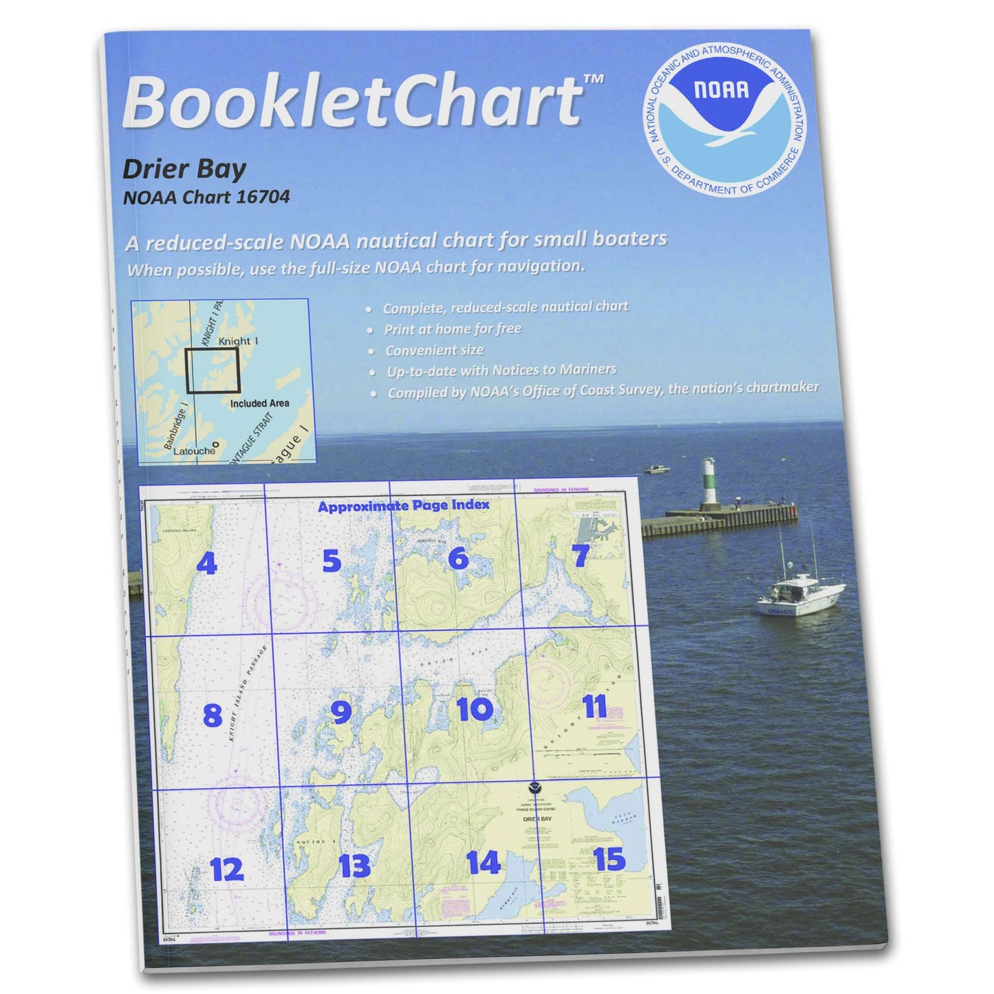 Paradise Clay CB16704 HISTORICAL NOAA Booklet Chart Drier Bay: Prince William Sound