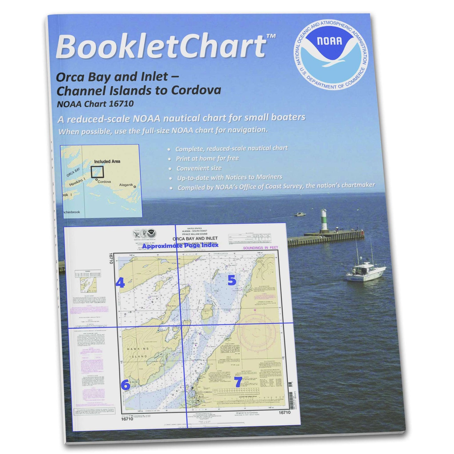 Paradise Clay CB16710 HISTORICAL NOAA Booklet Chart Orca B. and ln.-Channel ls. to Cordova