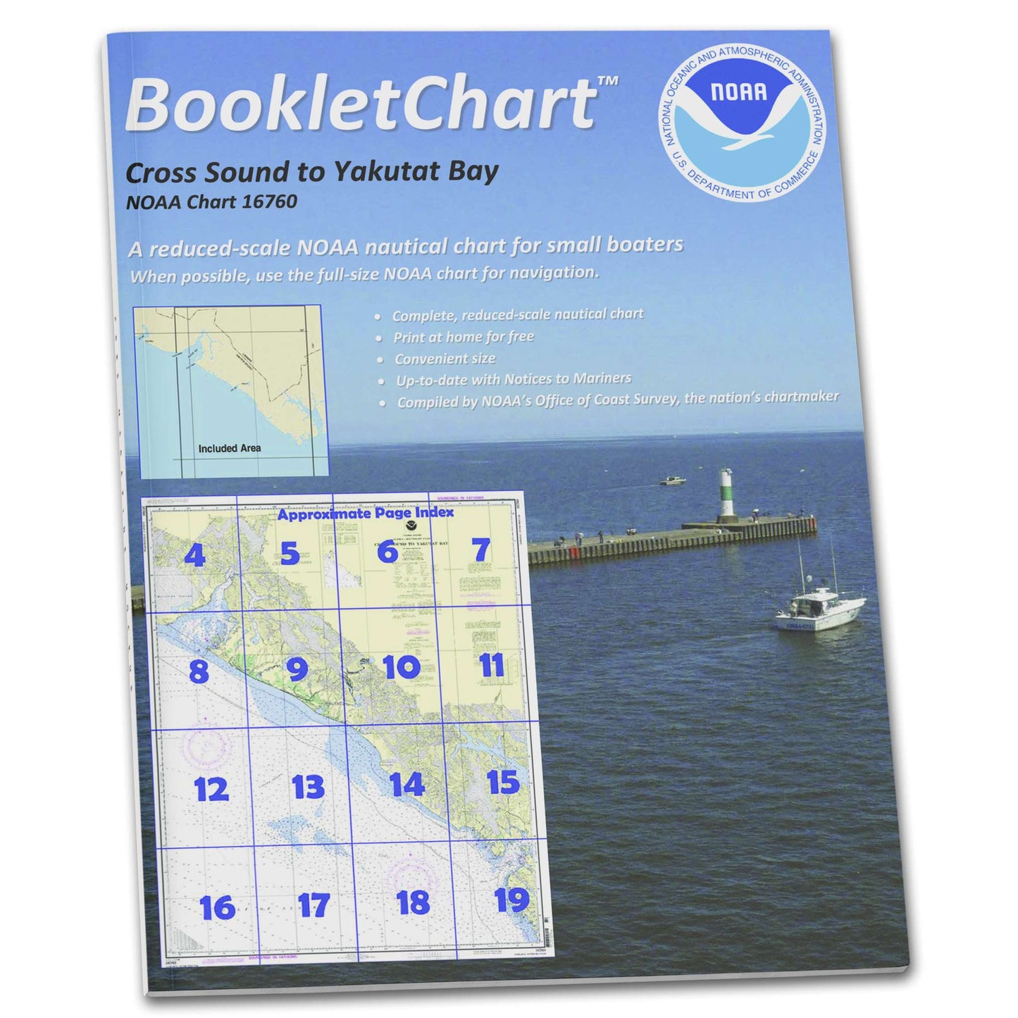 Paradise Clay CB16760 HISTORICAL NOAA Booklet Chart Cross Sound to Yakutat Bay