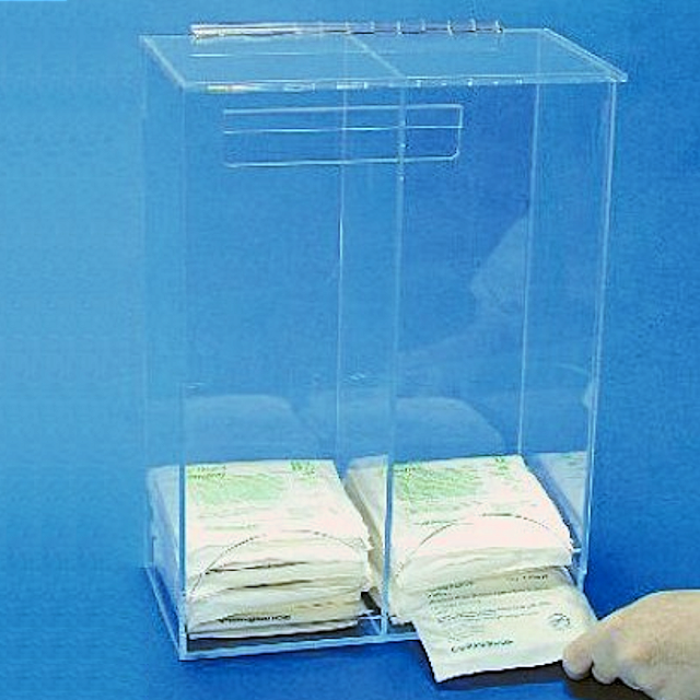 SOS Cleanroom 11"W x 16"H x 6.5"D - Cleanroom 2-Compartment 5" x 6" Glove Pak Dispenser