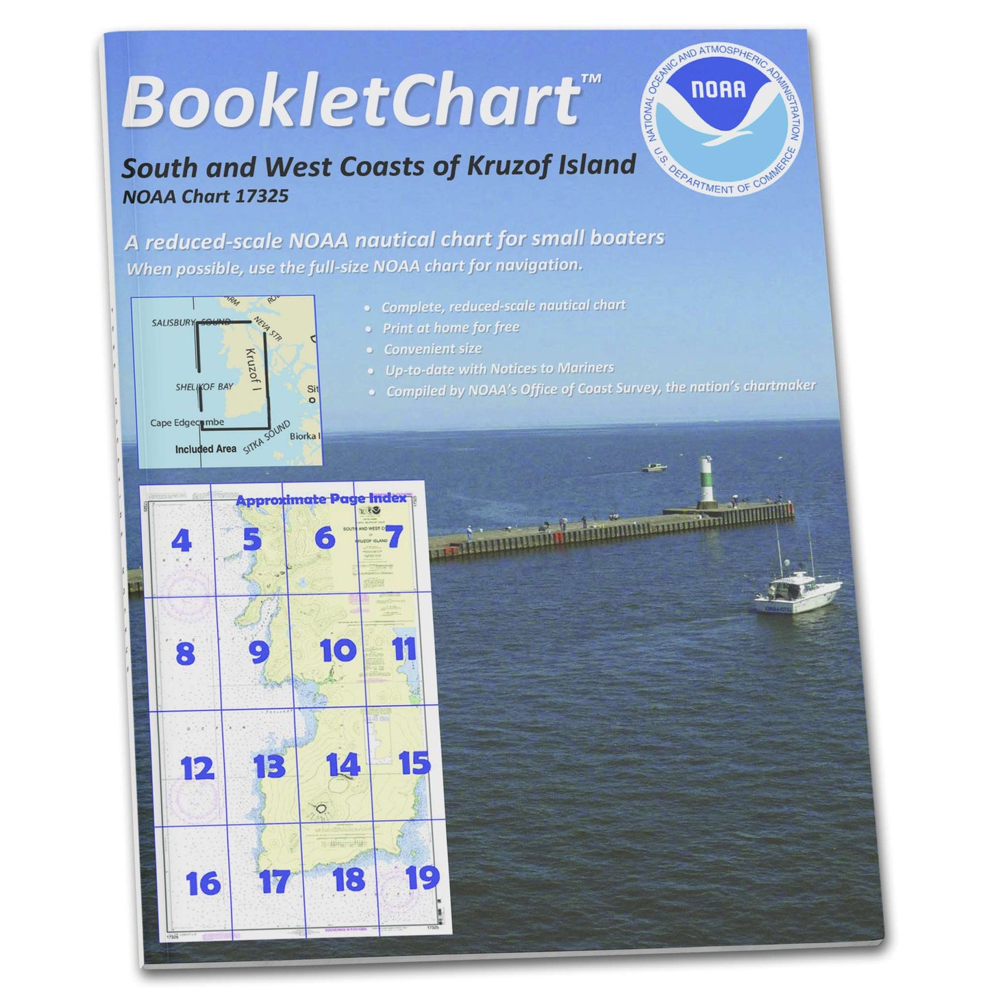 Paradise Clay CB17325 HISTORICAL NOAA Booklet Chart South and West Coasts of Kruzof Island