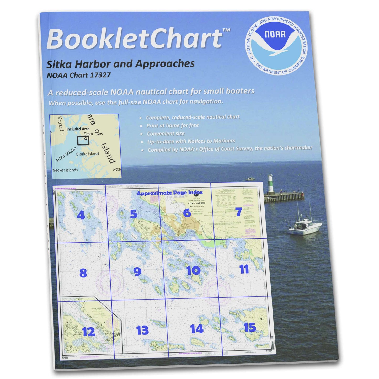 Paradise Clay CB17327 HISTORICAL NOAA Booklet Chart Sitka Harbor and approaches;Sitka Harbor