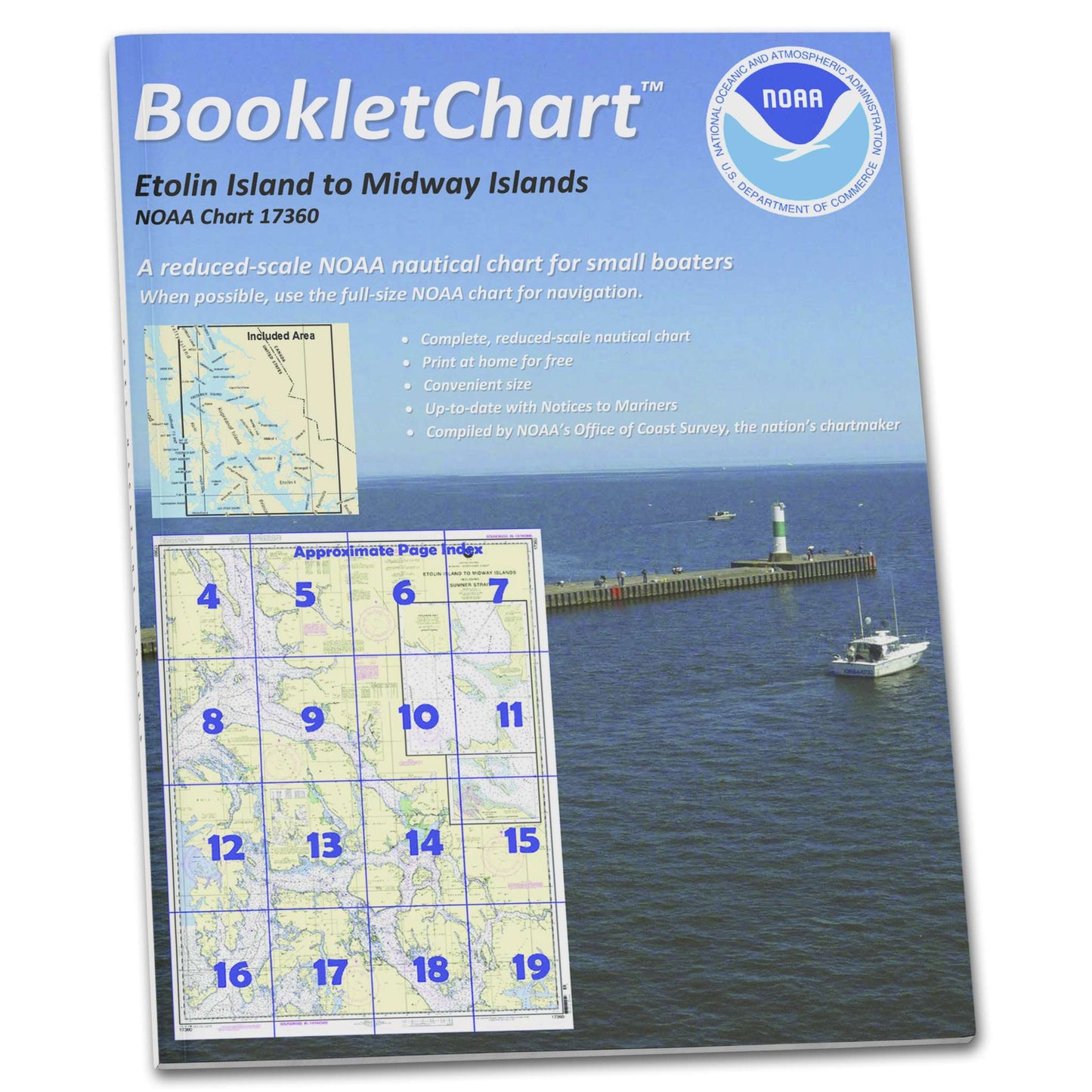 Paradise Clay CB17360 HISTORICAL NOAA Booklet Chart Etolin Island to Midway Islands: Including Sumner Strait;Holkham Bay;B.