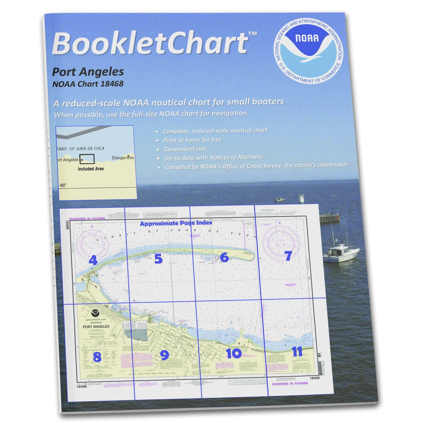 Paradise Clay CB18468 HISTORICAL NOAA Booklet Chart Port Angeles