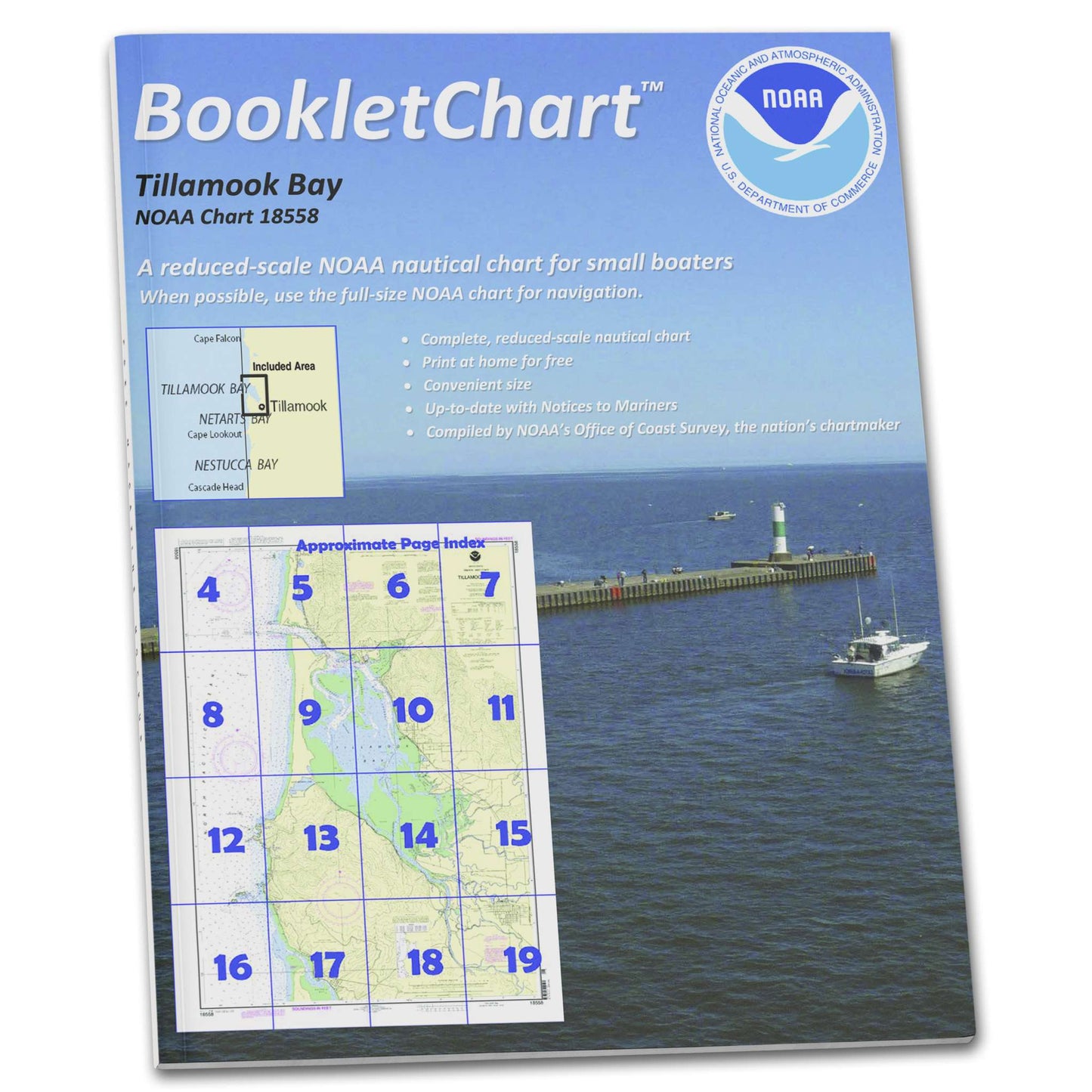 Paradise Clay CB18558 HISTORICAL NOAA Booklet Chart Tillamook Bay