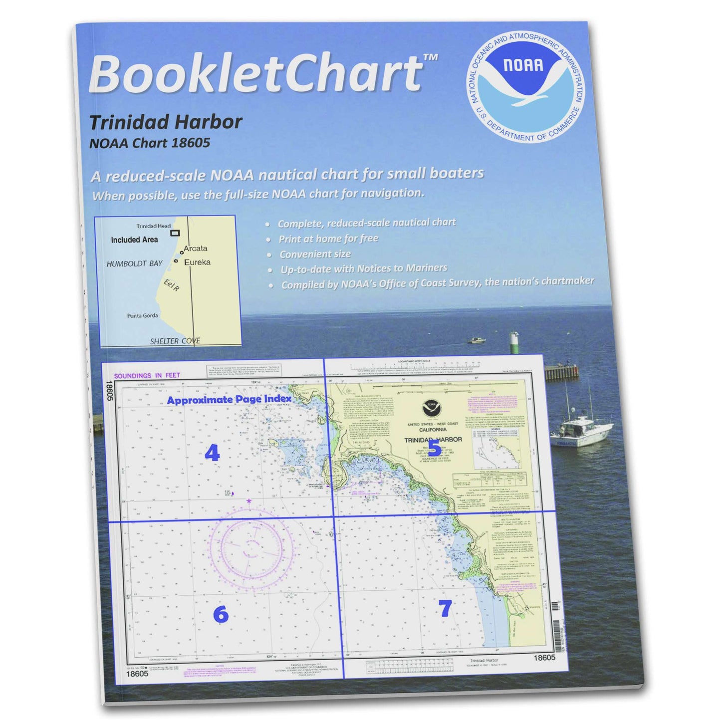 Paradise Clay CB18605 HISTORICAL NOAA Booklet Chart Trinidad Harbor