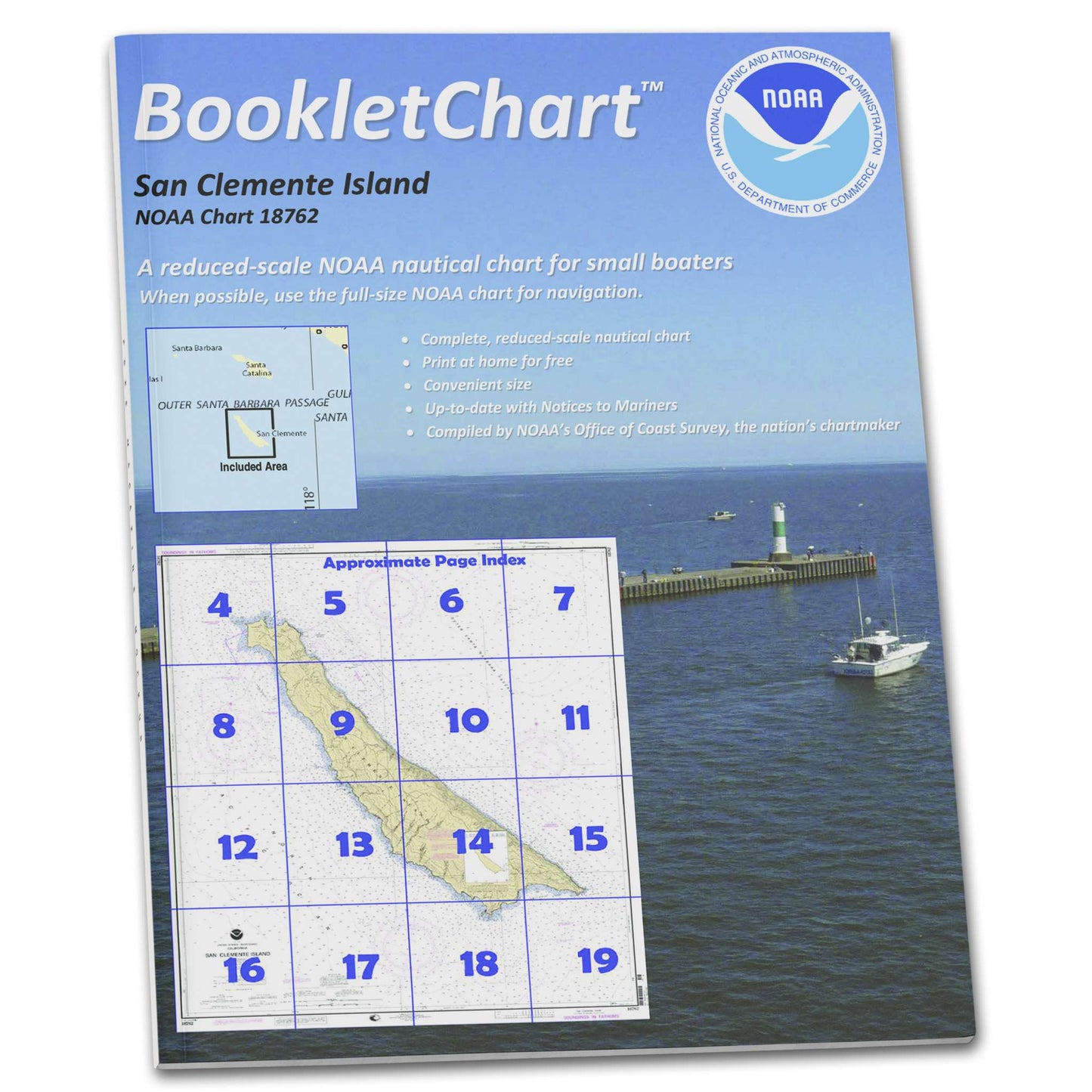 Paradise Clay CB18762 HISTORICAL NOAA Booklet Chart San Clemente Island