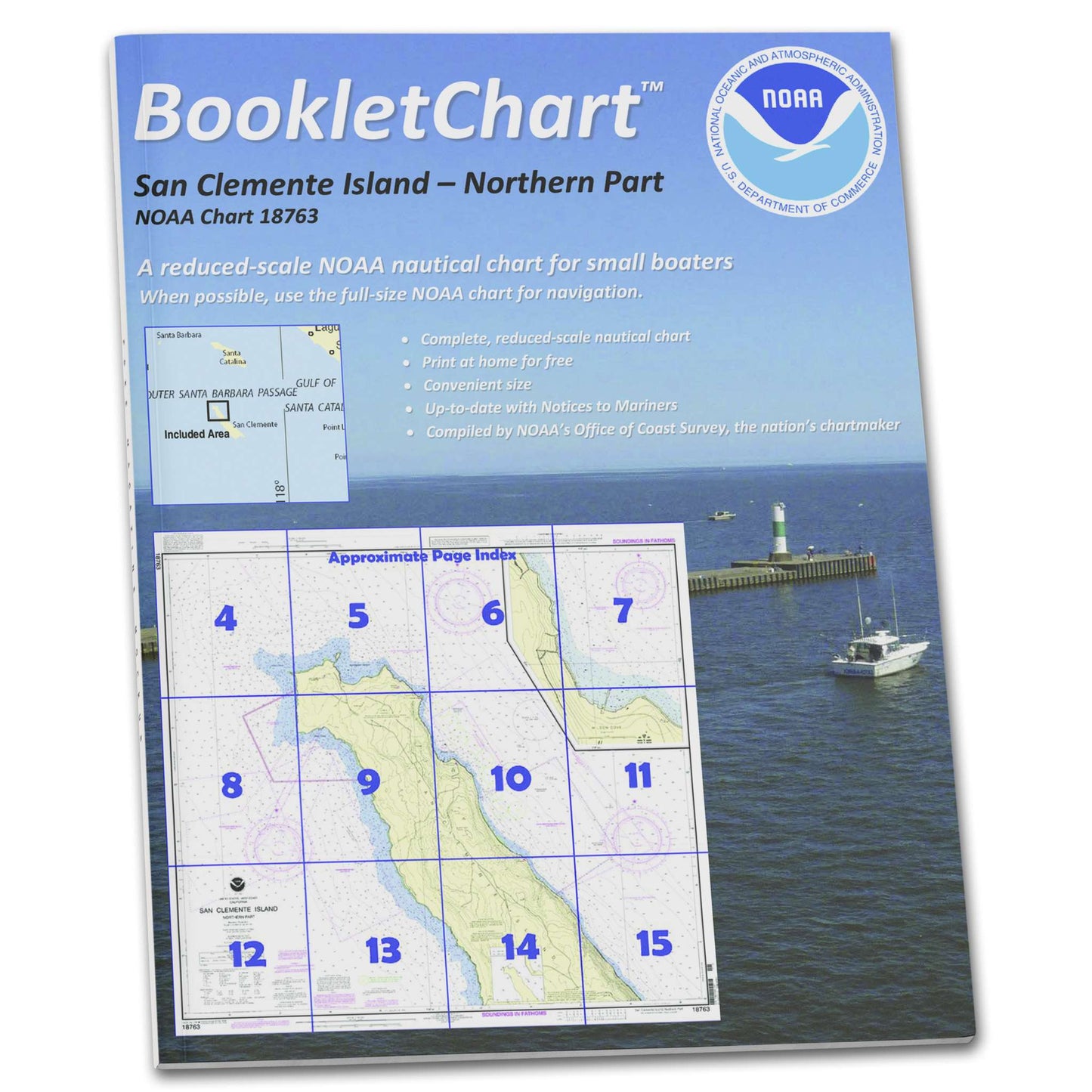 Paradise Clay CB18763 HISTORICAL NOAA Booklet Chart San Clemente lsland Northern Part;Wison Cove