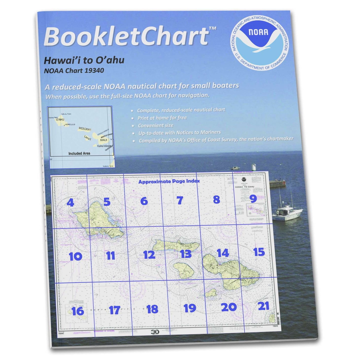 Paradise Clay CB19340 HISTORICAL NOAA Booklet Chart Hawai'i to O'ahu